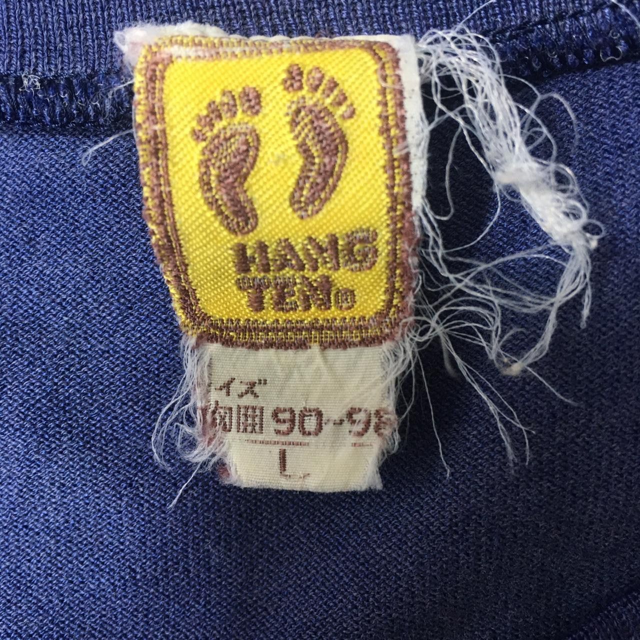 Hang Ten Vtg 80’ HANG TEN SURFING Hawaii Striped Blue Tee Shirt Size US L / EU 52-54 / 3 - 3 Thumbnail