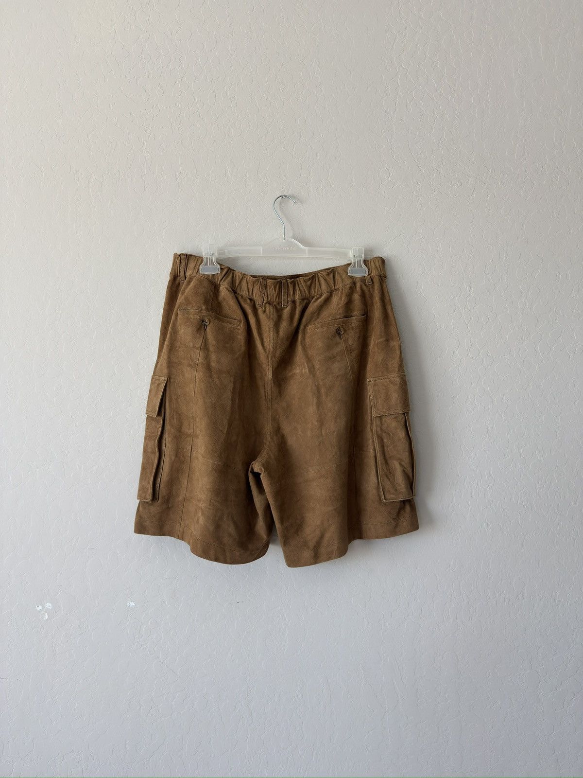 Todd Snyder $1600 Tan Lamb Suede Cargo Shorts Size US 36 / EU 52 - 4 Thumbnail