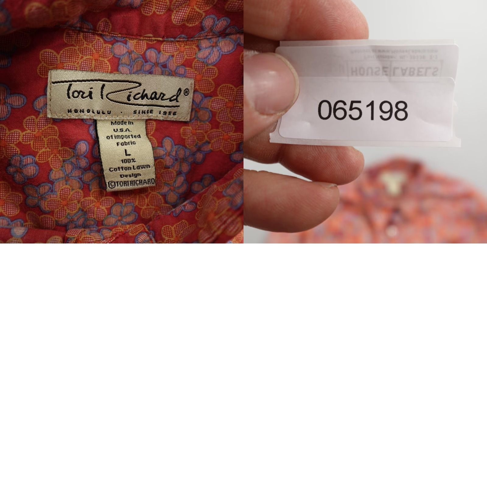 Tori Richard VINTAGE Tori Richard Hawaiian Shirt Men’s Large Orange Blue Floral Button-Up Camp Size US L / EU 52-54 / 3 - 8 Thumbnail