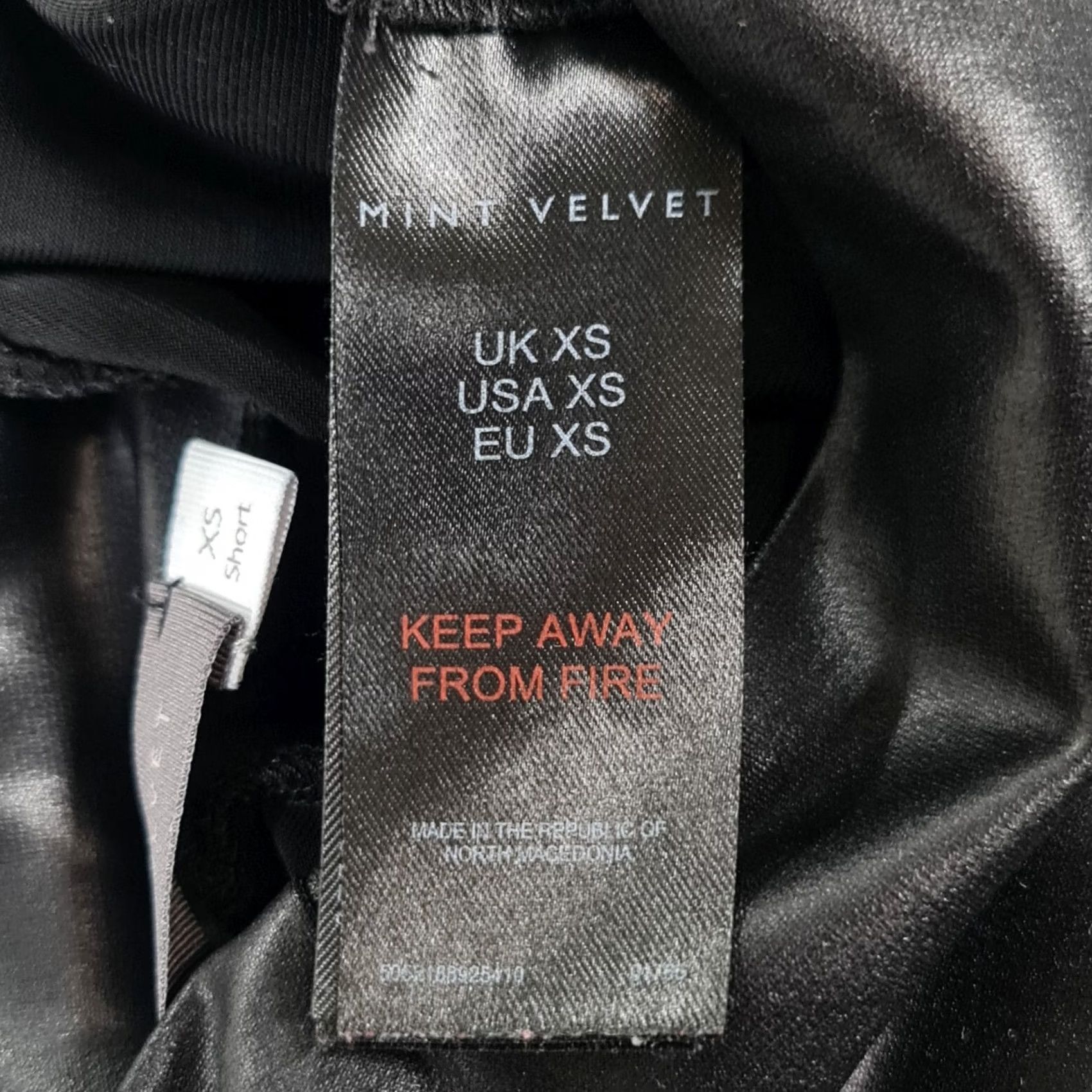 Vintage Mint Velvet Leggings Womens XS Black Polyester High Rise Ankle Elastic Waist Stretch Size 26" / US 2 / IT 38 - 6 Thumbnail