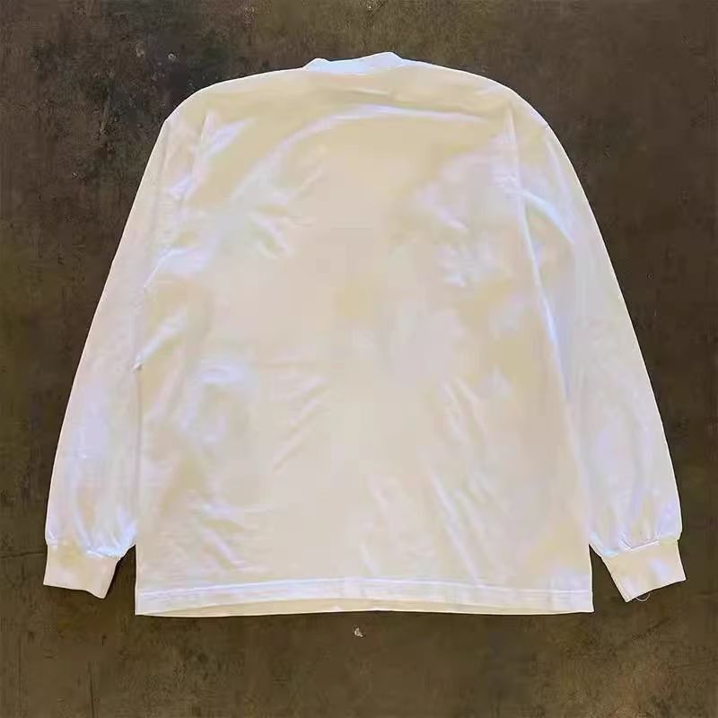 Japanese Brand White washed vintage car print long-sleeved t-shirt Size US M / EU 48-50 / 2 - 2 Thumbnail