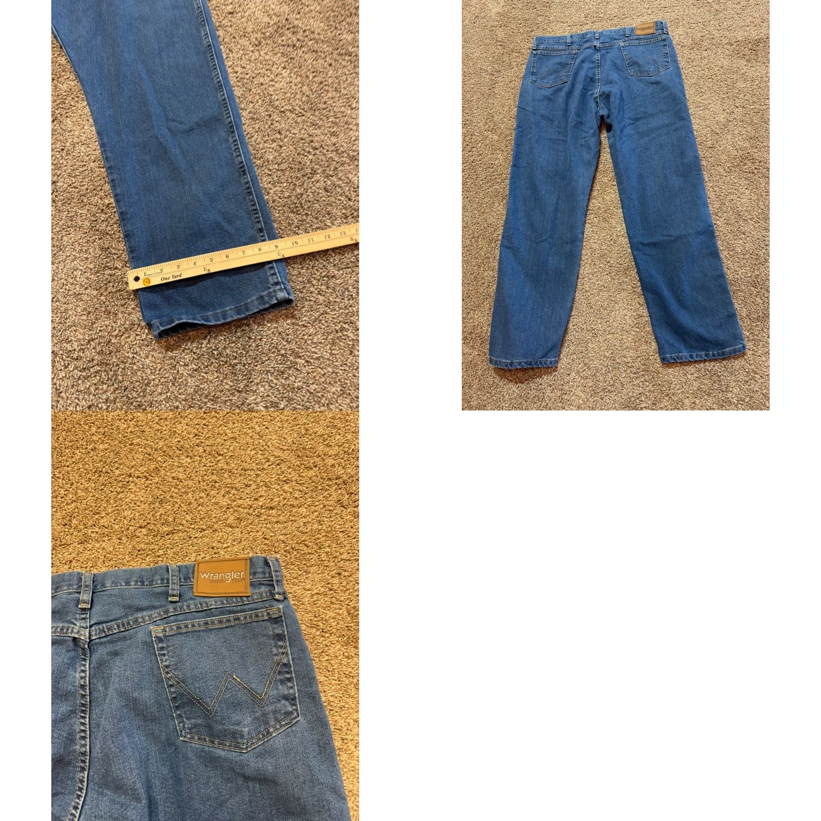 Wrangler Wrangler Rugged Wear Jeans Bootcut Men 42 Blue Denim 42X32 Cotton Blend 5-Pocket Stretch Relaxed M Size US 42 / EU 58 - 8 Thumbnail