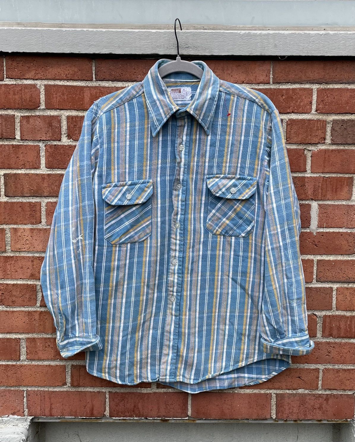 Vintage Vintage 70s Montgomery Ward Plaid Flannel Shirt Size US M / EU 48-50 / 2 - 1 Thumbnail