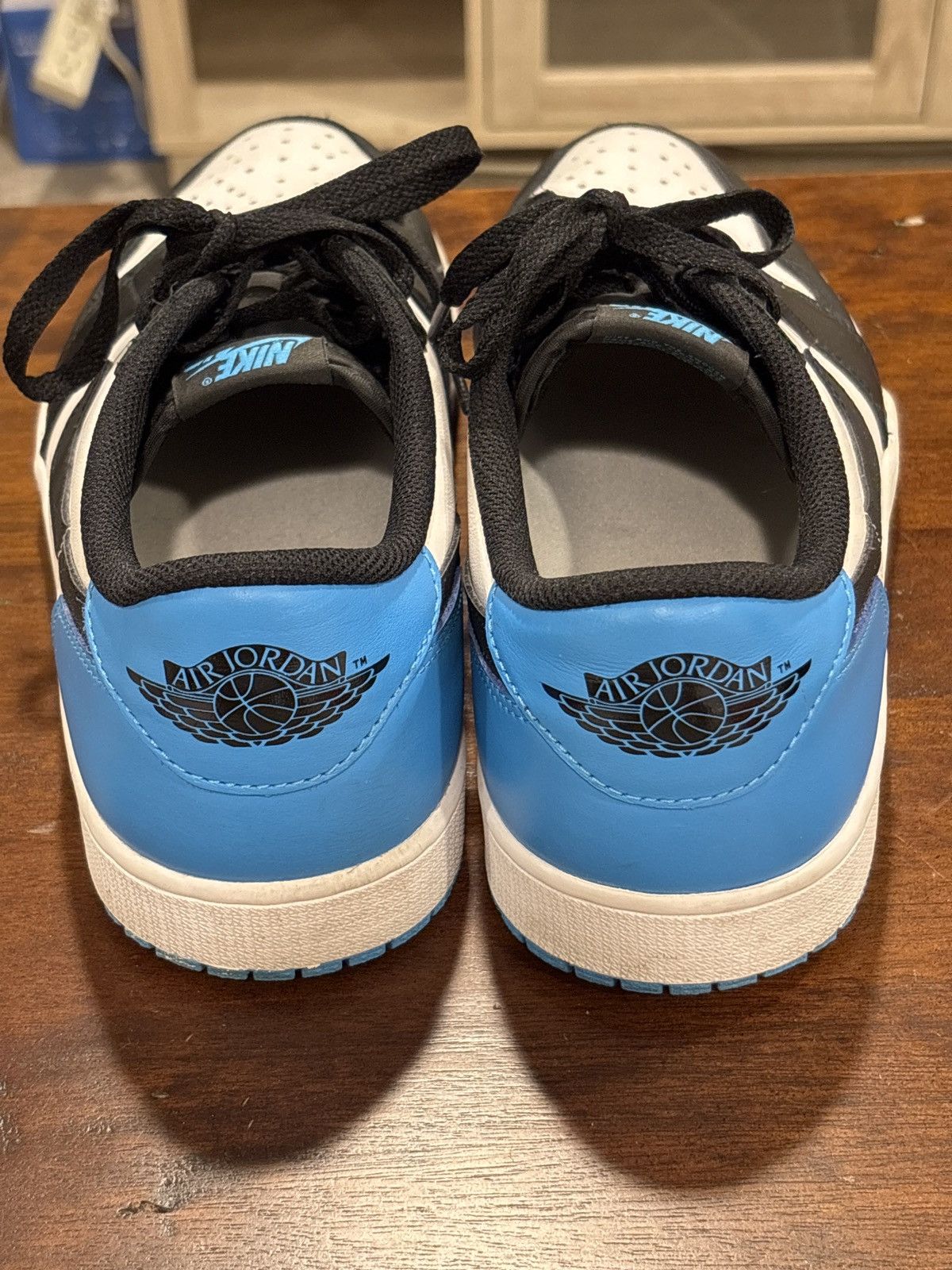 Jordan Brand × Nike Jordan 1 Low OG Black Dark Powder Blue Size US 12 / EU 45 - 4 Thumbnail