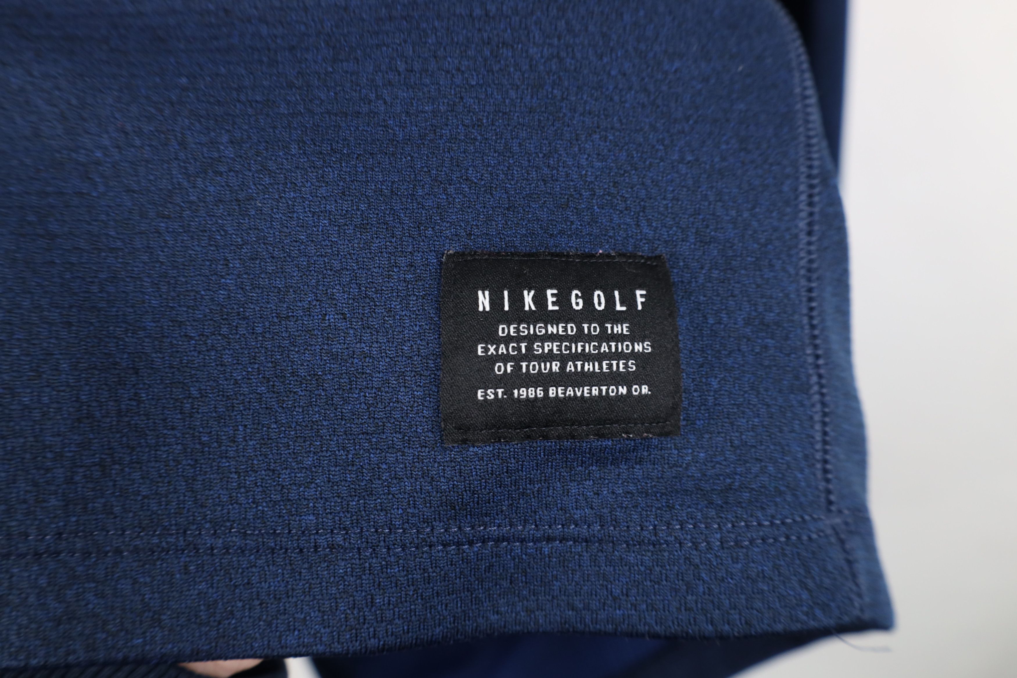 Nike Nike Golf Golfing Thermal Knit 1/4 Zip Pullover Jacket Blue Size US L / EU 52-54 / 3 - 6 Thumbnail