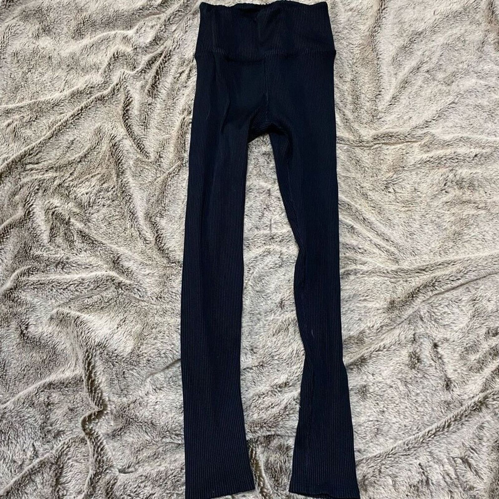 Other Carbon38 Black Ribbed Leggings | Sz S Size 27" / US 4 / IT 40 - 3 Thumbnail