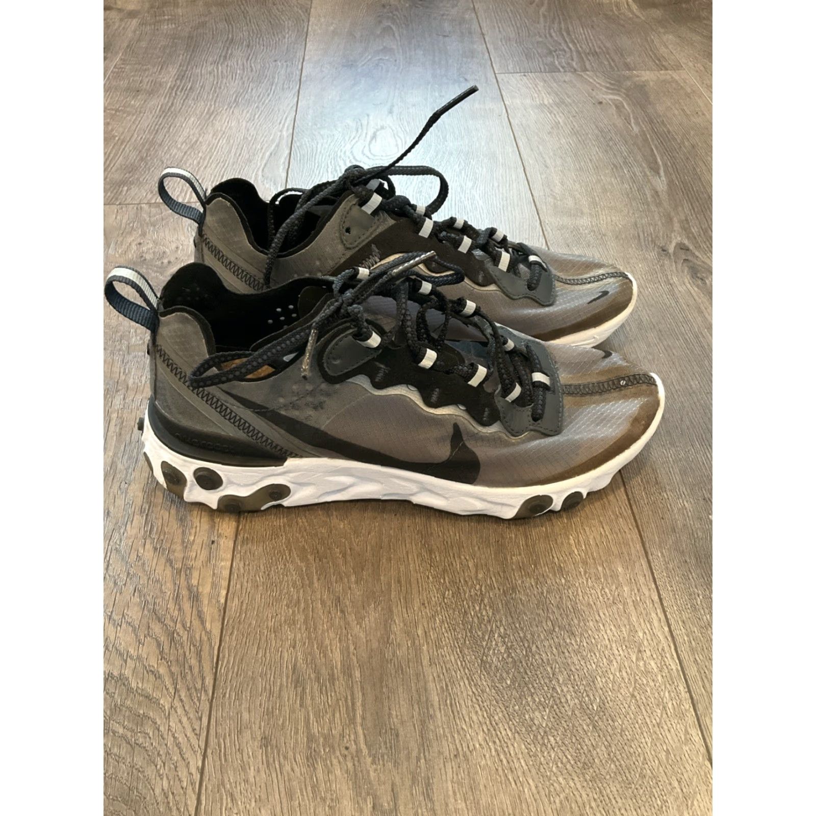 Nike VINTAGE Nike React Element 87 Anthracite Men Shoes 5 Black White Bone Mens Nike React Sneakers 2018 Size US 5 / EU 37 - 3 Thumbnail