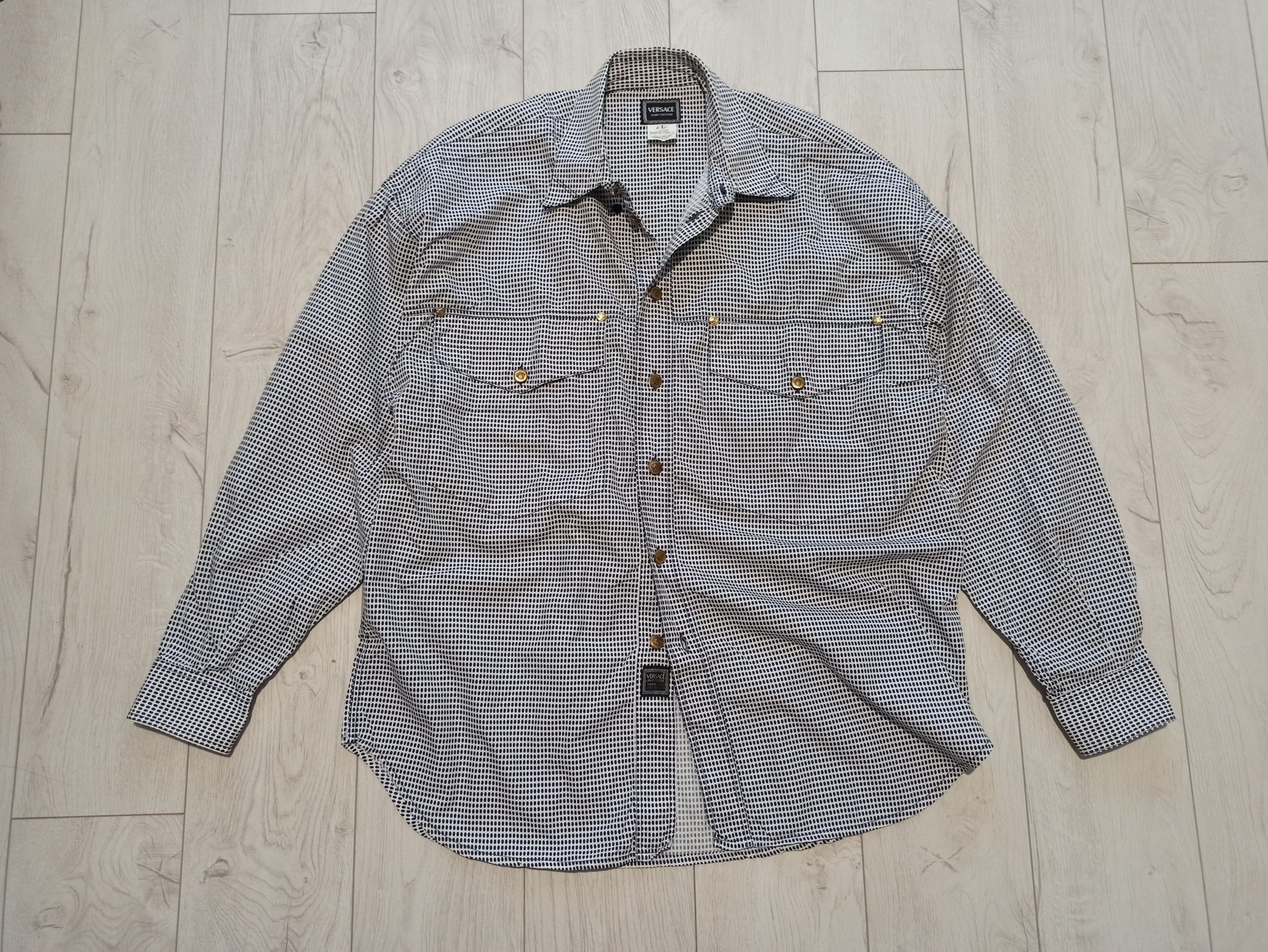 Versace × Vintage Versace vintage long sleeve shirt Size US L / EU 52-54 / 3 - 2 Thumbnail
