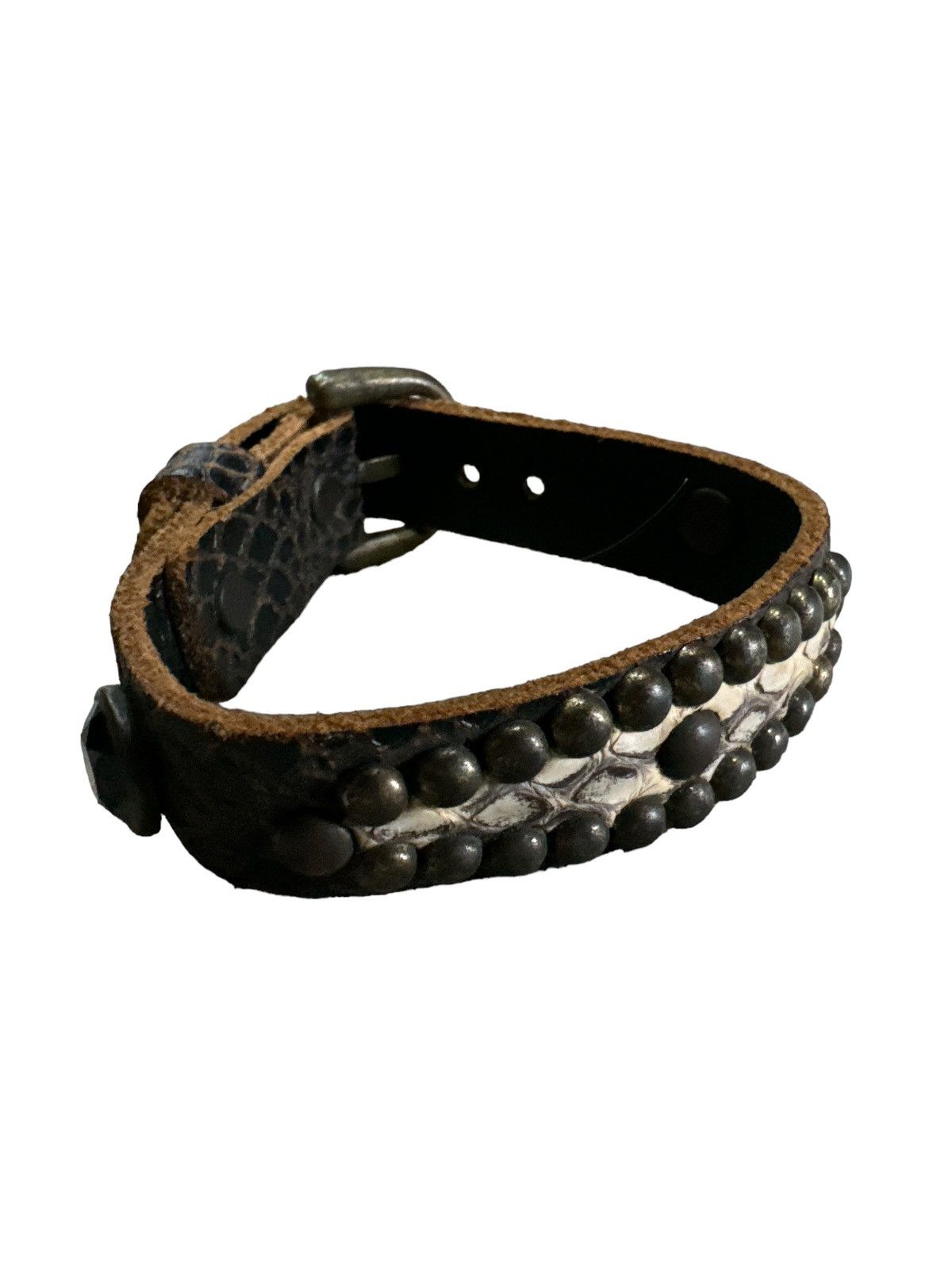 Genuine Leather NATIVE SNAKE LEATHER PATCH BRACELET Size ONE SIZE - 1 Thumbnail
