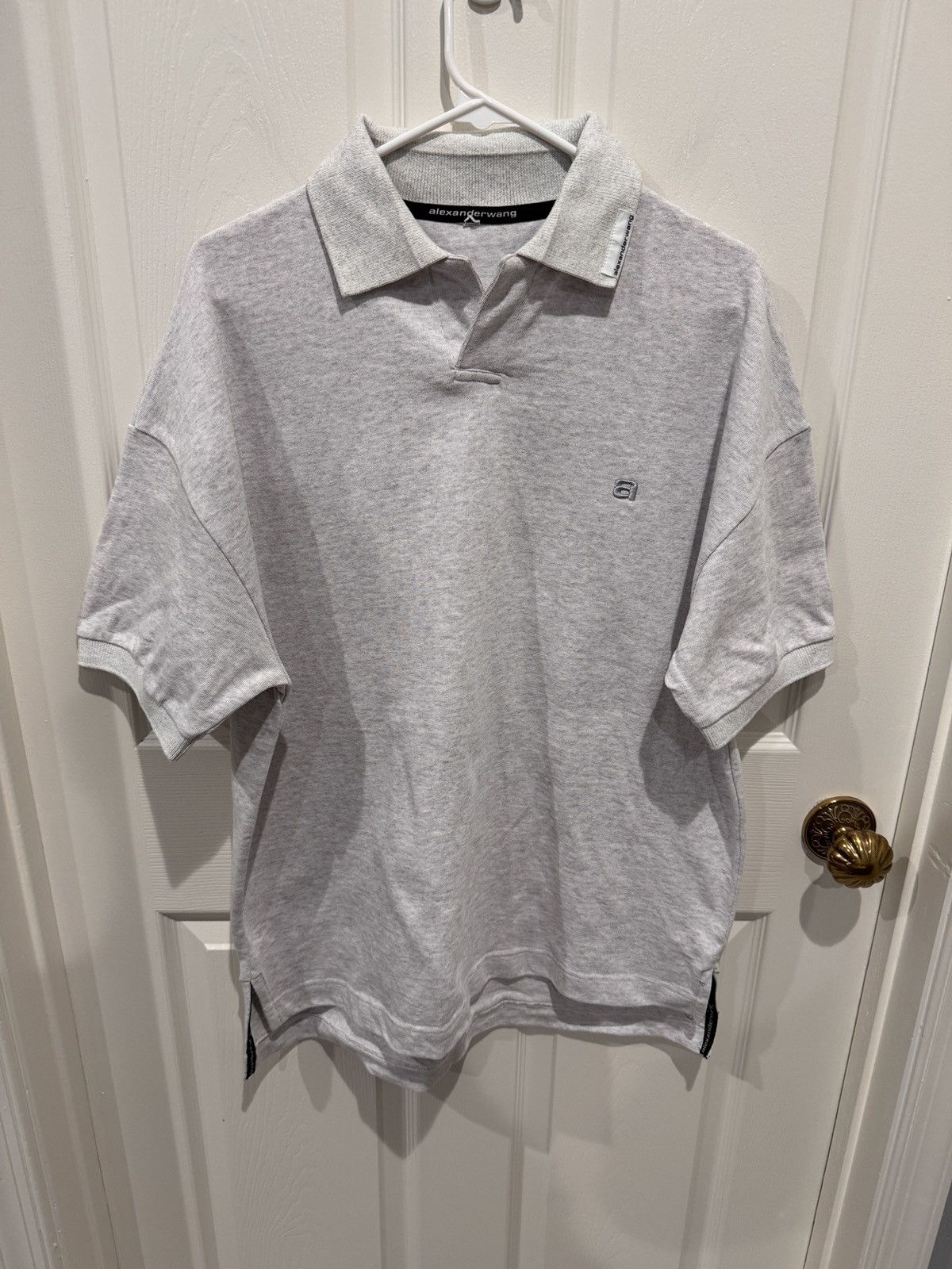 Alexander Wang Alexander Wang Heather Grey Collared Shirt size XL Size US XL / EU 56 / 4 - 1 Thumbnail