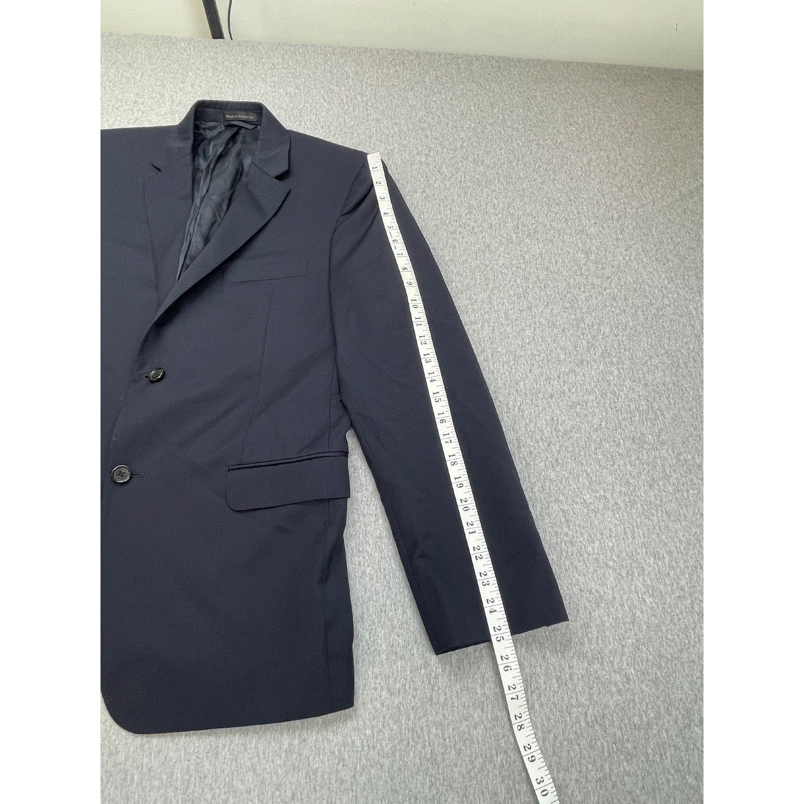 Lauren Ralph Lauren Ralph Lauren Blazer Mens 40R Navy Blue 100% Wool Black Label Size 40R - 6 Thumbnail