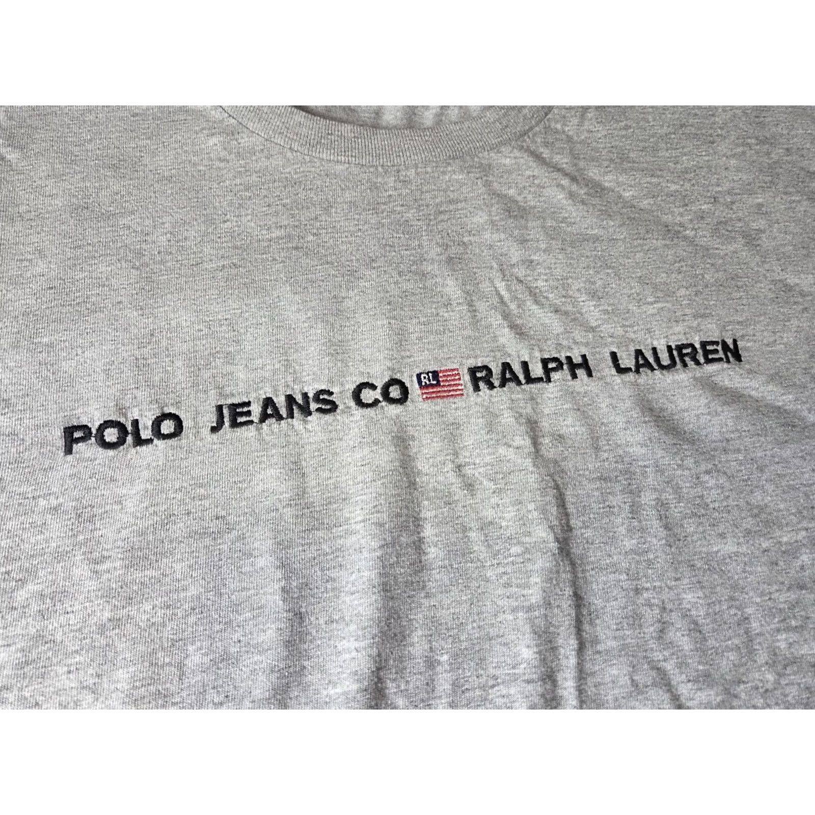 Polo Ralph Lauren VINTAGE Polo Ralph Lauren T-Shirt Size XL USA Gray 90s Distressed Size US XL / EU 56 / 4 - 3 Thumbnail
