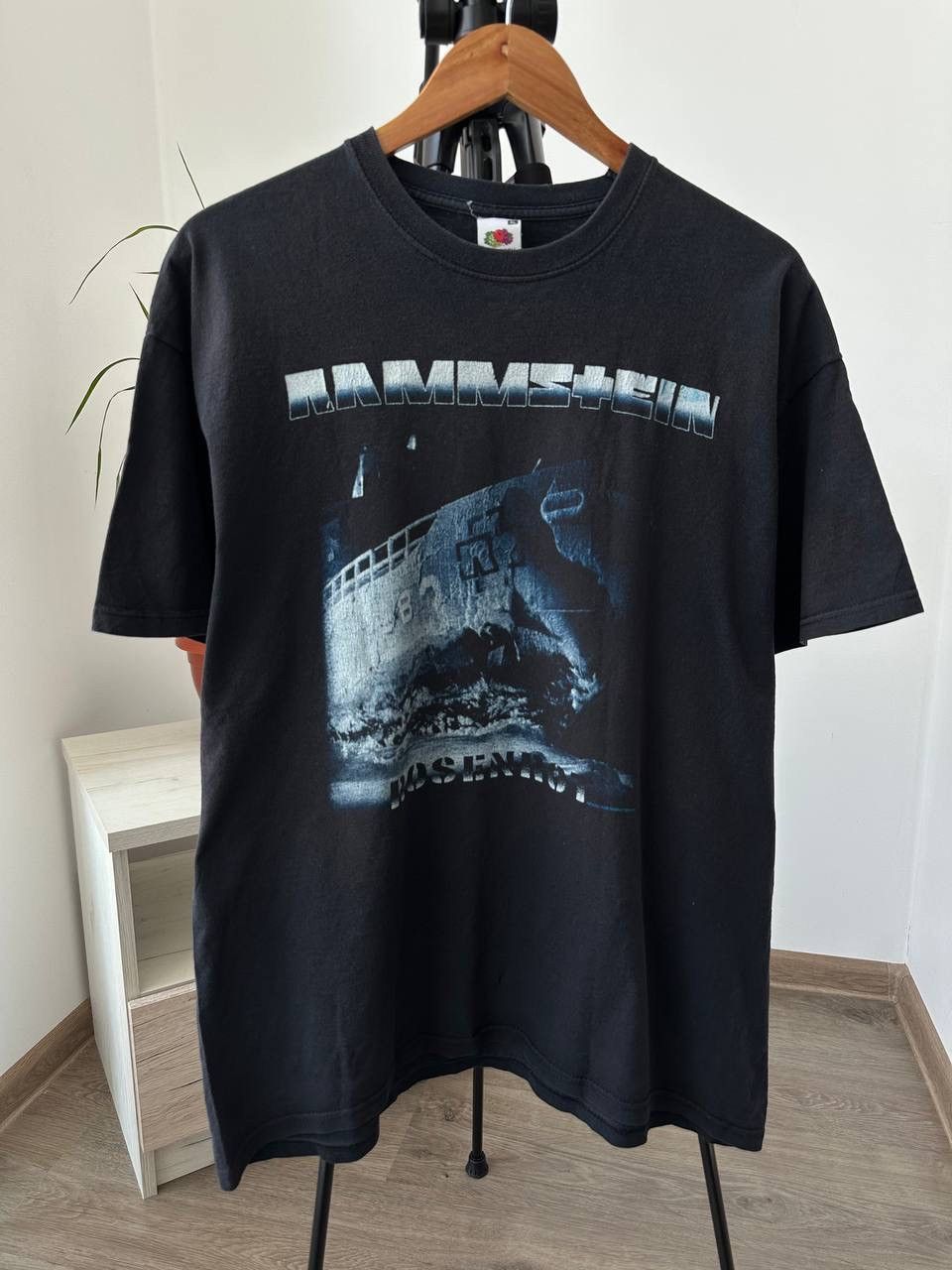 Band Tees × Vintage Vintage Rammestein Black Rosenrot Distressed T-Shirt Size US M / EU 48-50 / 2 - 4 Thumbnail