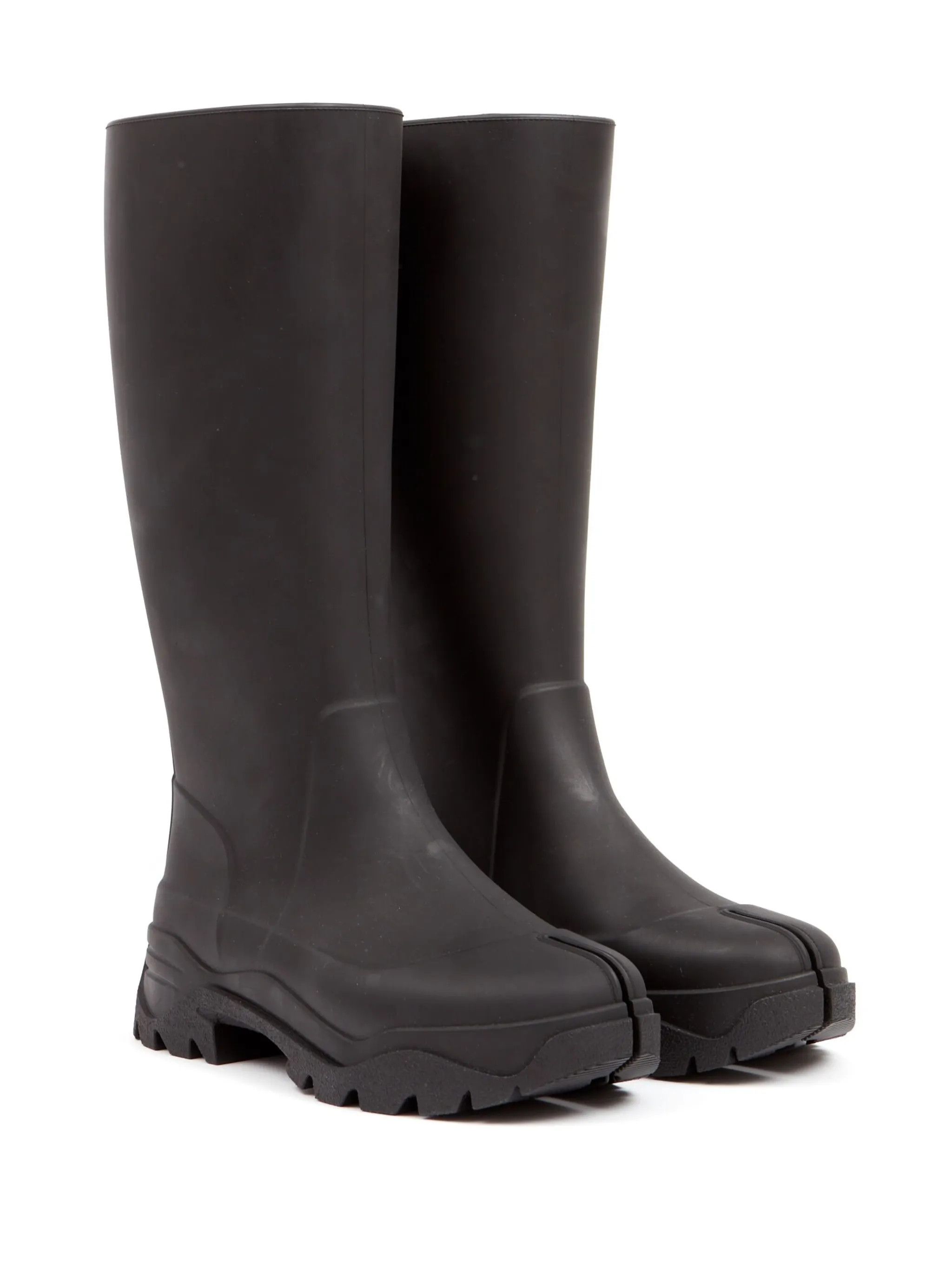 Maison Margiela o1w1db10425 Tabi Rain Boots in Black Raven Size US 12 / EU 45 - 2 Thumbnail