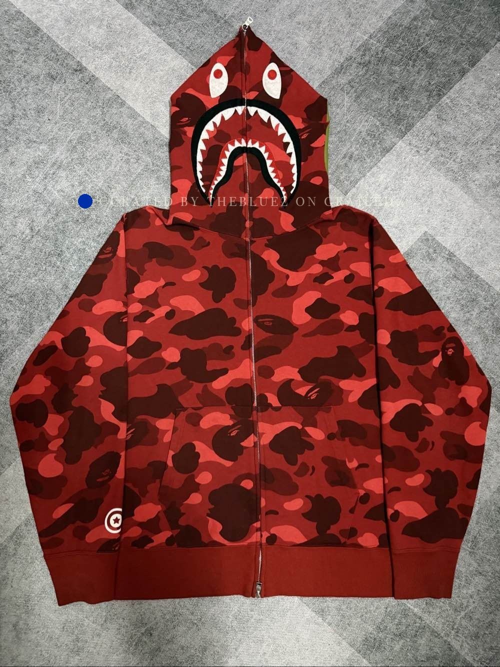Bape Red Camo Shark Tiger Hoodie Size US M / EU 48-50 / 2 - 1 Thumbnail