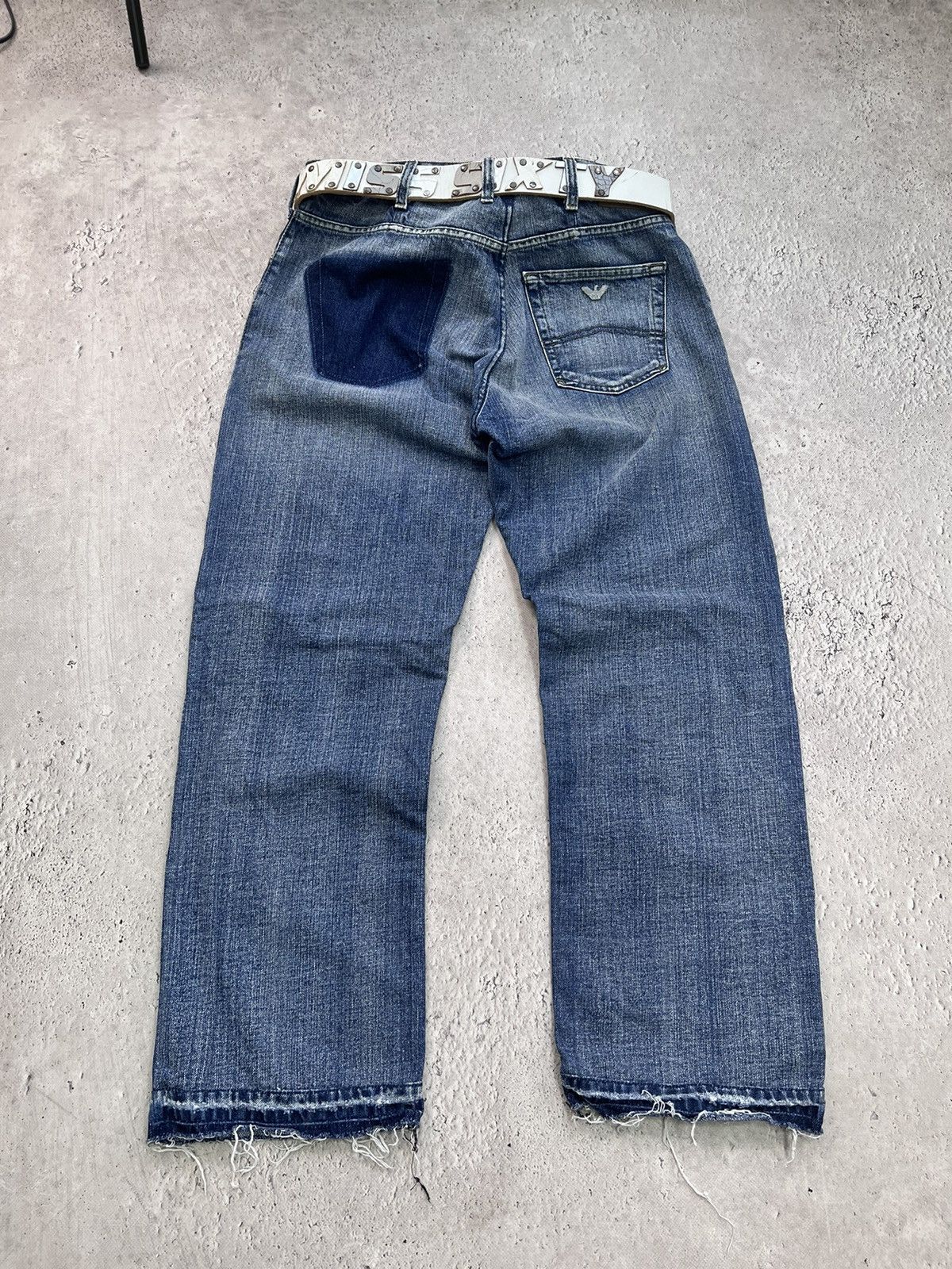 Emporio Armani Vintage Rick Owens Balenciaga Style Armani Jeans Washed 90s Size US 32 / EU 48 - 1 Thumbnail