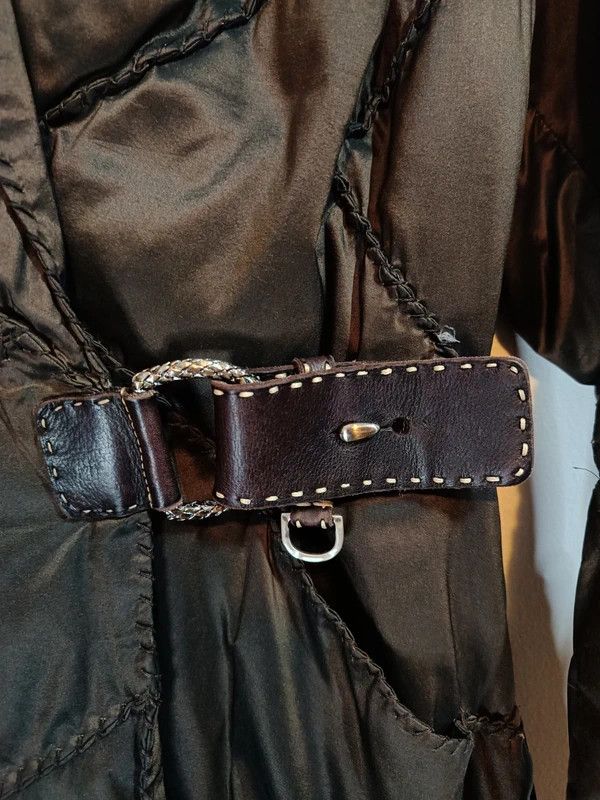 Ermanno Scervino ERMANNO SCERVINO BROWN LEATHER AND REAL FUR FOX/GOAT JACKET Size US L / EU 52-54 / 3 - 5 Thumbnail