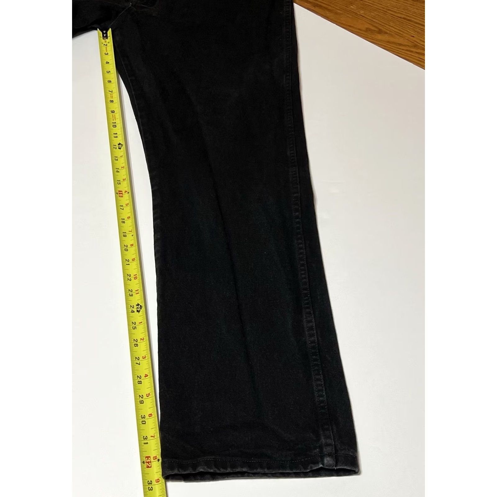 Wrangler VINTAGE Wrangler 13MWZ Black Denim Jeans Men’s 38x33 Straight 5-Pocket Zip Button Western Cowboy Cut USA Size US 38 / EU 54 - 5 Thumbnail