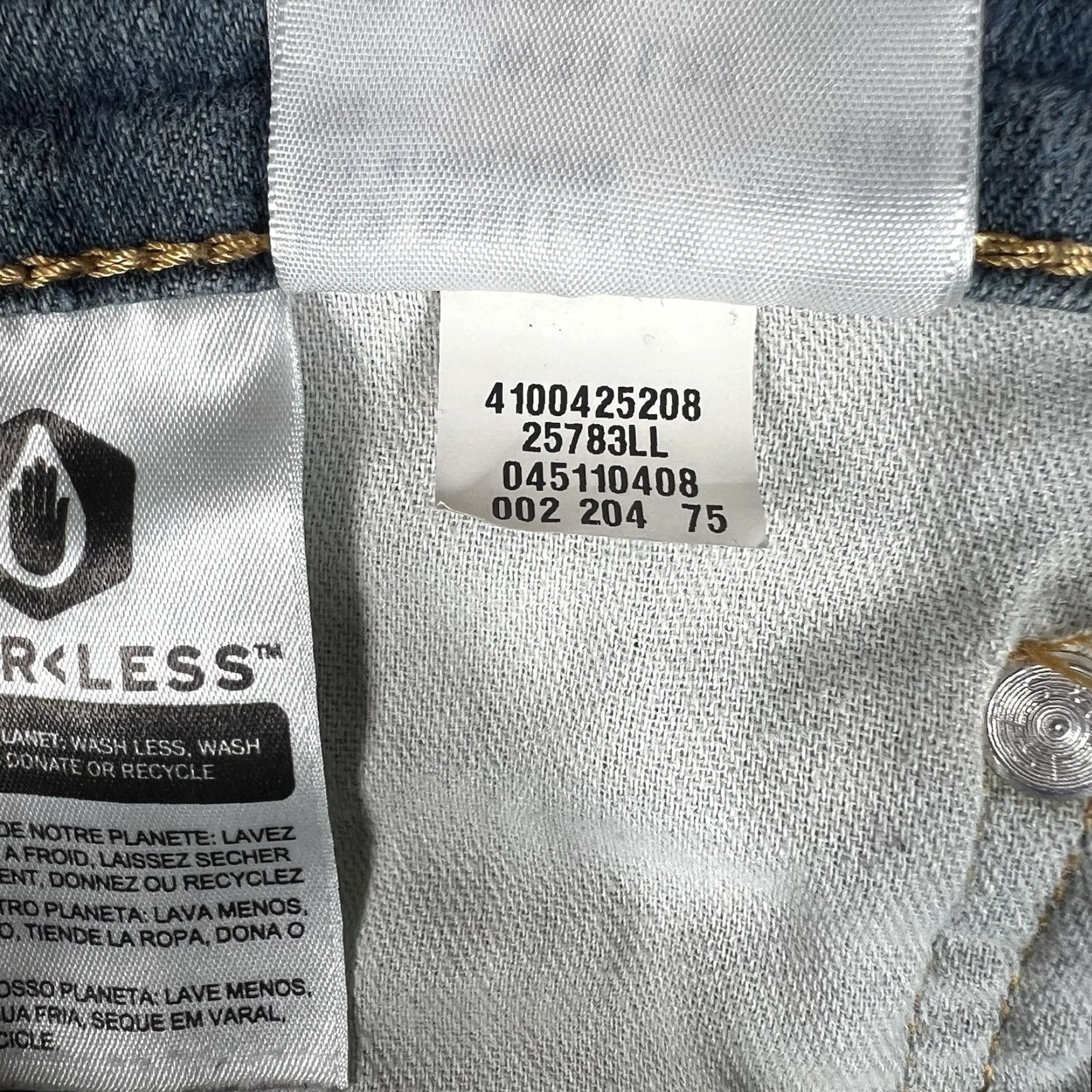 Levi's Levi's 511 Jeans Skinny Men 33x32 Blue Medium Wash Stretch Denim 5-Pocket Zip Closure Size US 33 - 7 Thumbnail