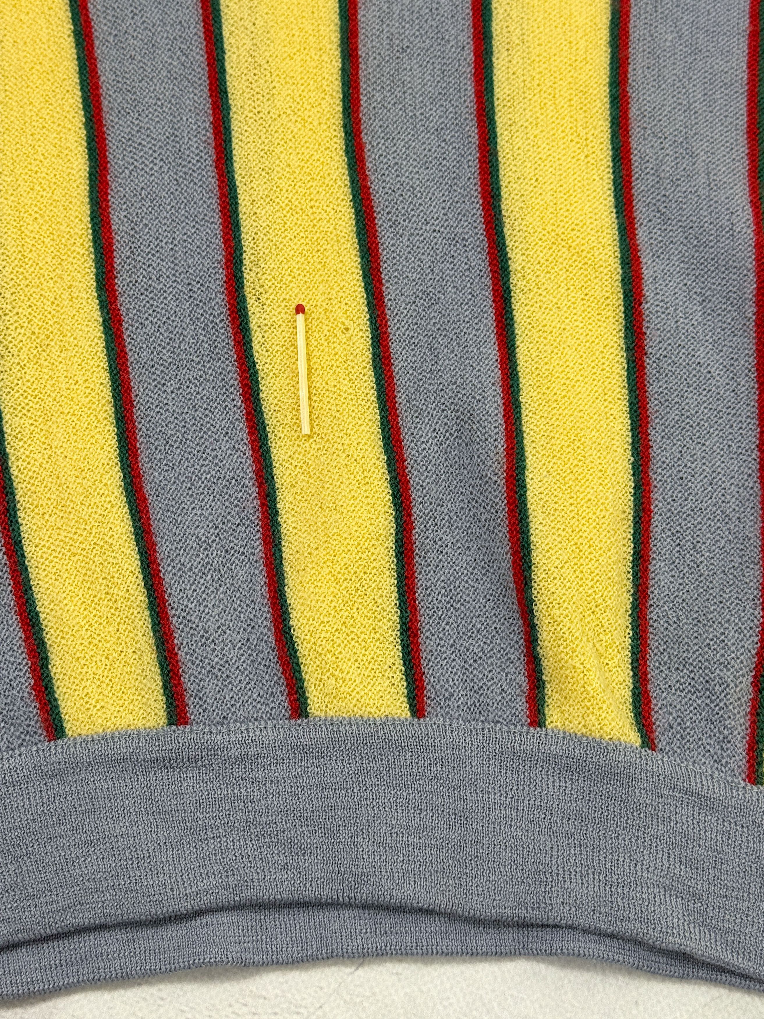 Lacoste Vintage Chemise Lacoste Sweater V-Neck Wool Striped Size US L / EU 52-54 / 3 - 8 Thumbnail