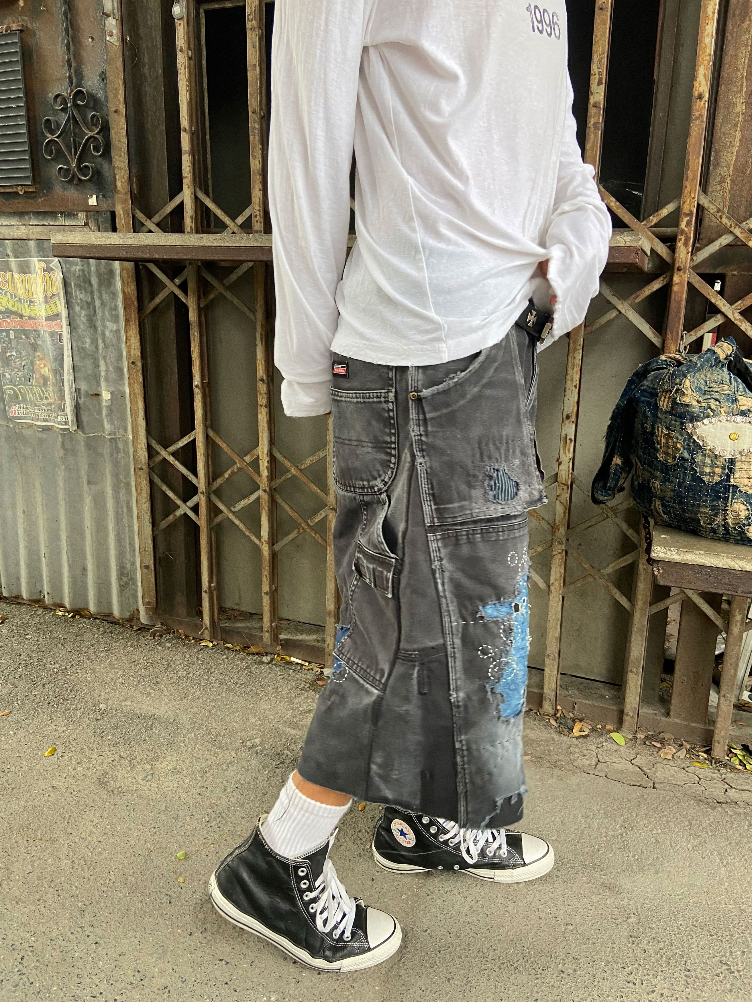 Japanese Brand Vintage Sashiko Repair Dickies Short Double Knee Pant Size US 34 / EU 50 - 16 Thumbnail