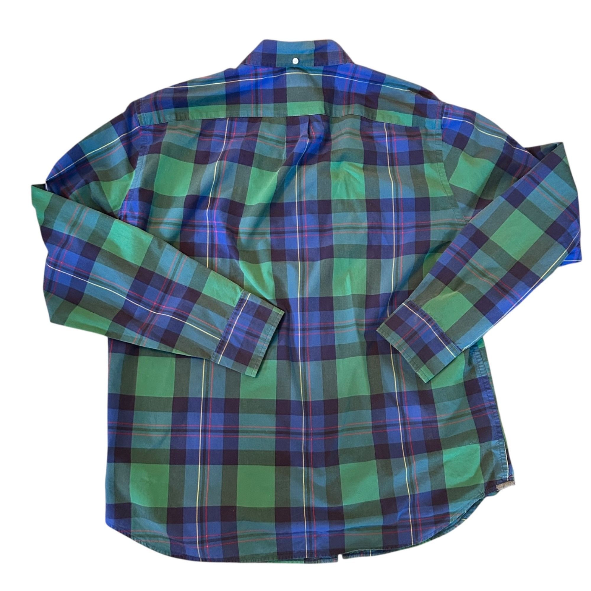 J.Crew J. Crew Tartan Plaid Green & Blue Preppy Button Down Shirt Size US XL / EU 56 / 4 - 7 Thumbnail