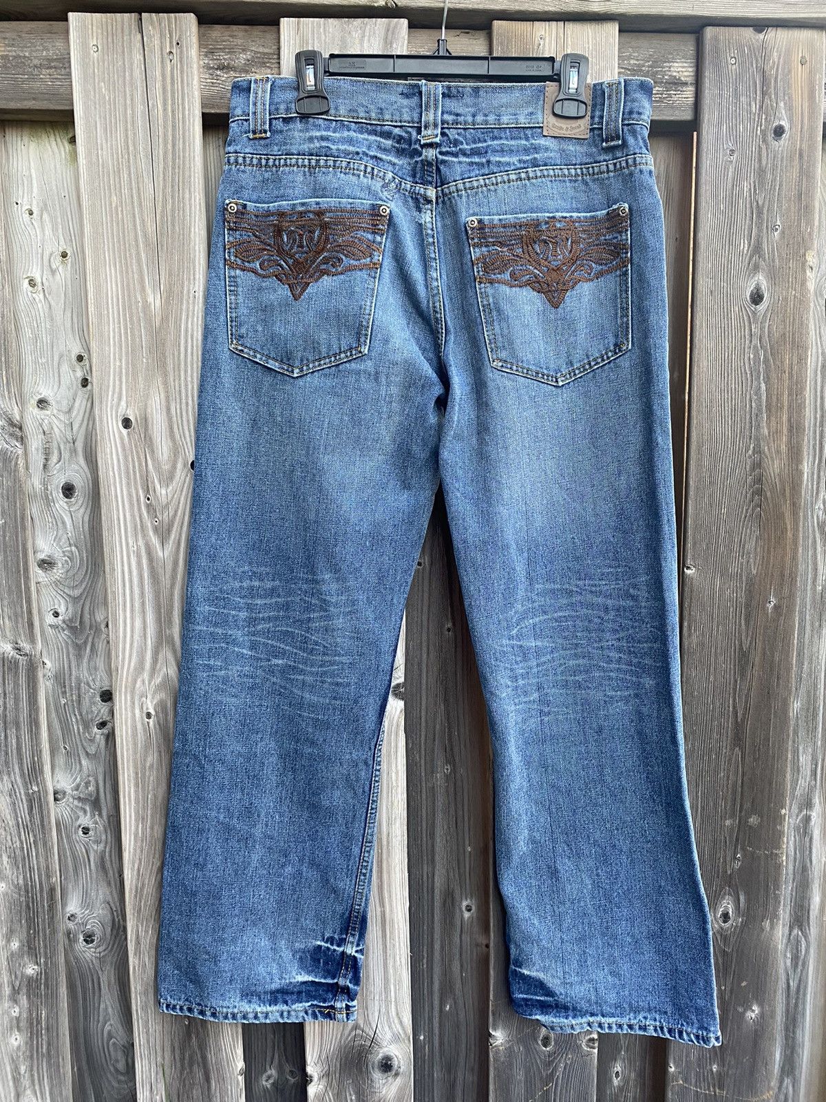 True Religion × Vintage Vintage Cruise & Jeans Embroided Baggy Blue Jeans Size US 34 / EU 50 - 1 Thumbnail