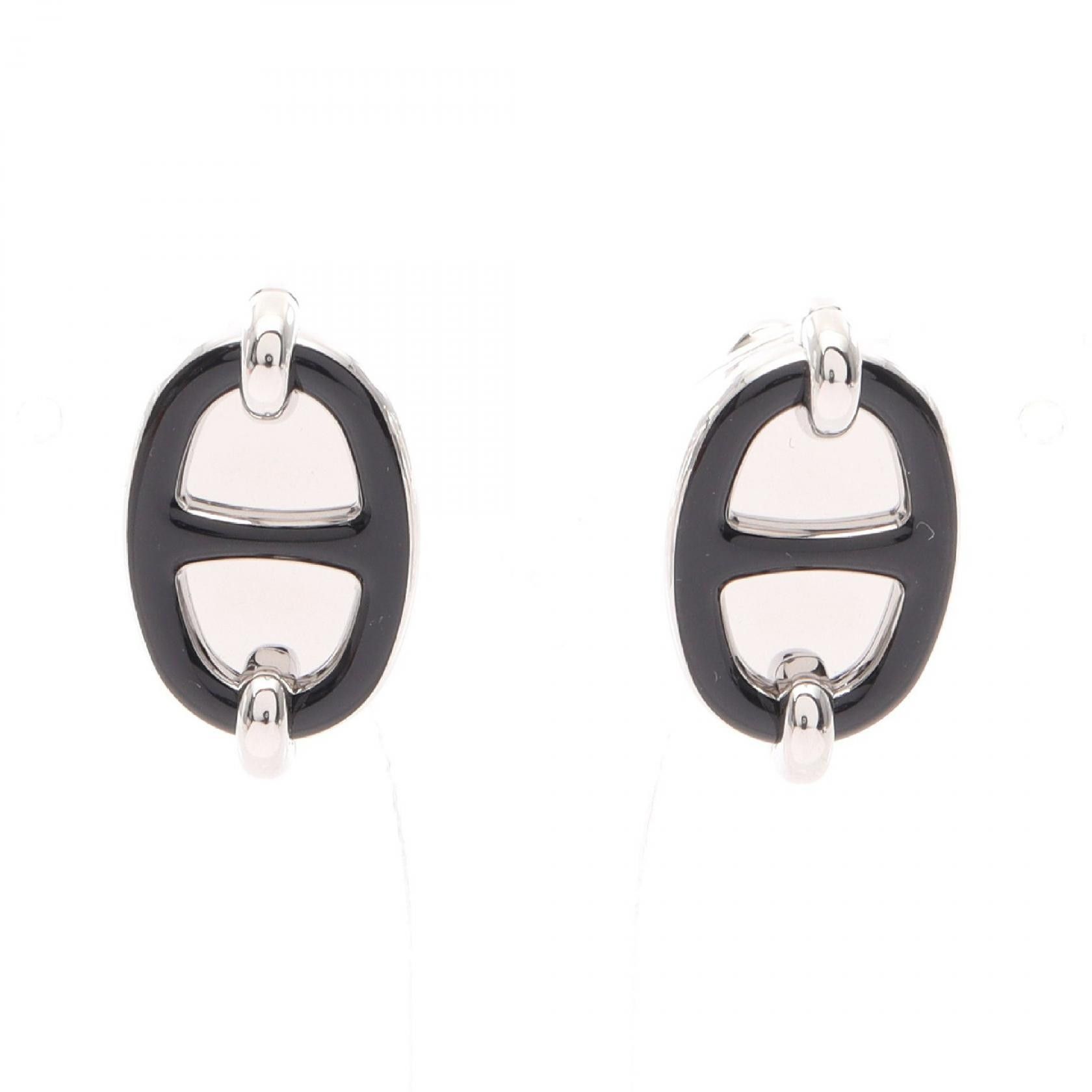 Hermes Hermes Hermes Mini Maille Stainless Steel Earrings Metal Earrings DUTY FREE for USA Size ONE SIZE - 1 Thumbnail