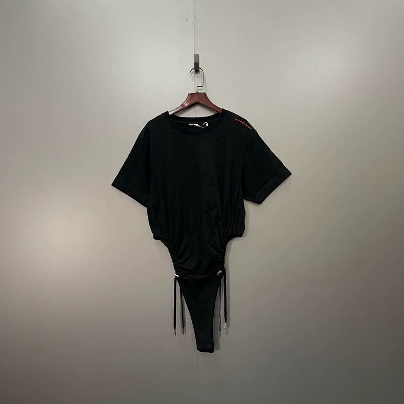Y/Project Y/PROJECT Black Logo Embroidered Bodysuit - dmc Size US 38 / EU 54 - 1 Thumbnail