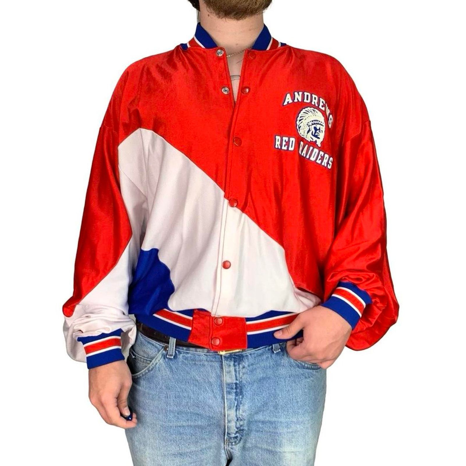 Russell Athletic × Vintage Vintage 90s Russell Athletic Varsity School Jacket Size US L / EU 52-54 / 3 - 1 Thumbnail