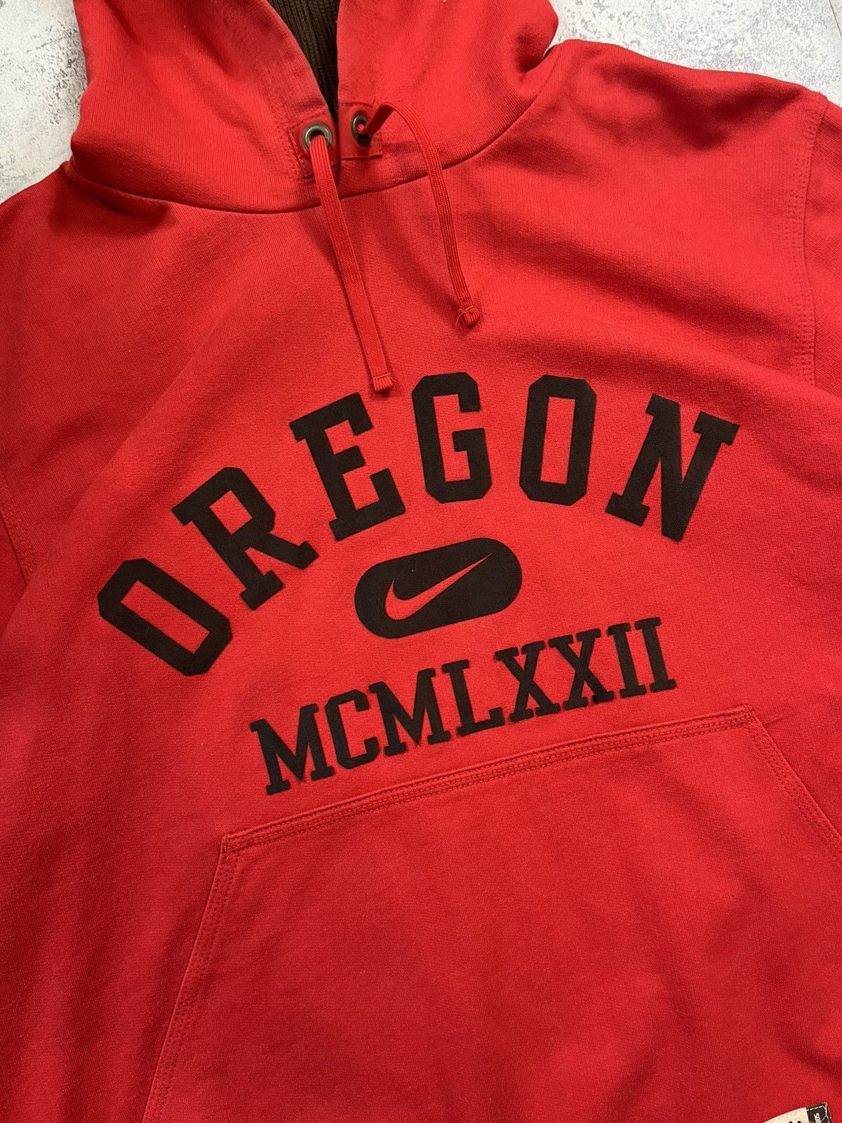 Nike × Vintage 90’s NIKE TEAM OREGON RETRO BIG LOGO HOODIE SWOOSH SPELLOUT Size US M / EU 48-50 / 2 - 2 Thumbnail