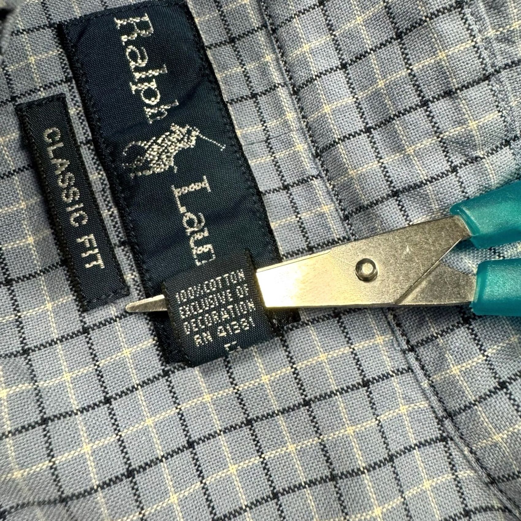Ralph Lauren VINTAGE Ralph Lauren Shirt Mens XL Classic Fit Plaid Blue Button Down Long Sleeve Womens? Size US XL / EU 56 / 4 - 6 Thumbnail