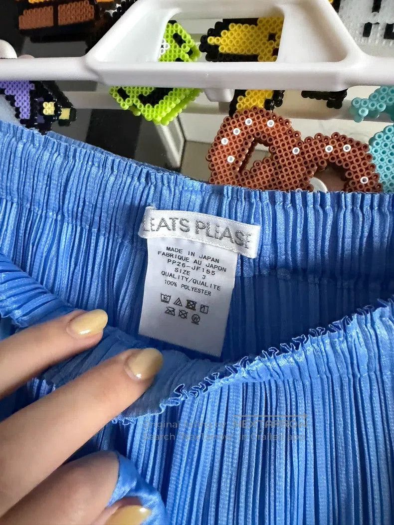 Issey Miyake Issey Miyake size:3 Blue Pleated Trousers Size 31" - 3 Thumbnail