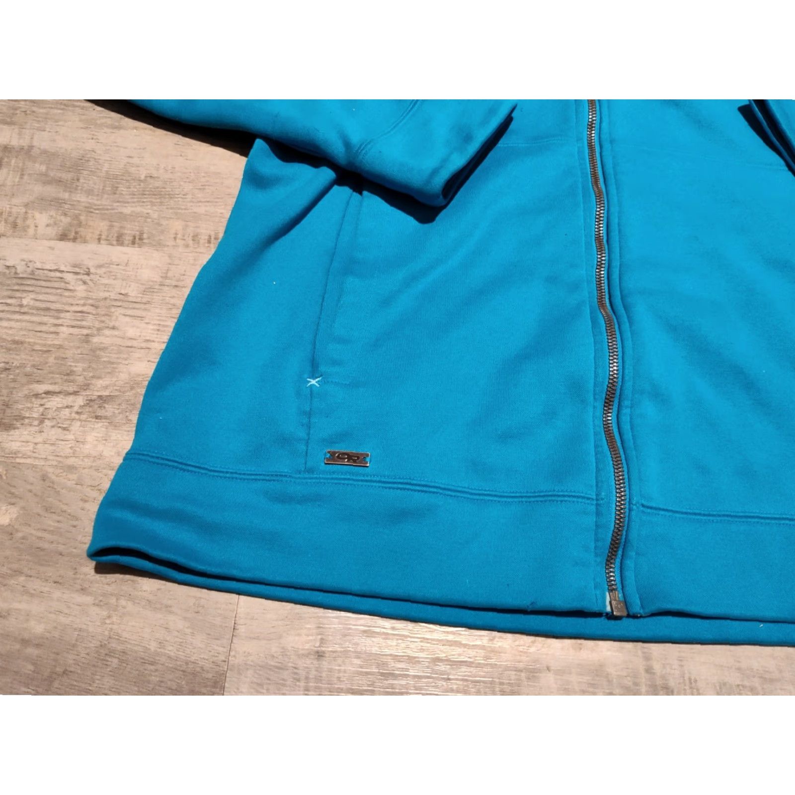 Outdoor Research Outdoor Research Hoodie Womens XL Aqua Blue Athletic Full Zip Hooded Sweatshirt Size XL / US 12-14 / IT 48-50 - 3 Thumbnail