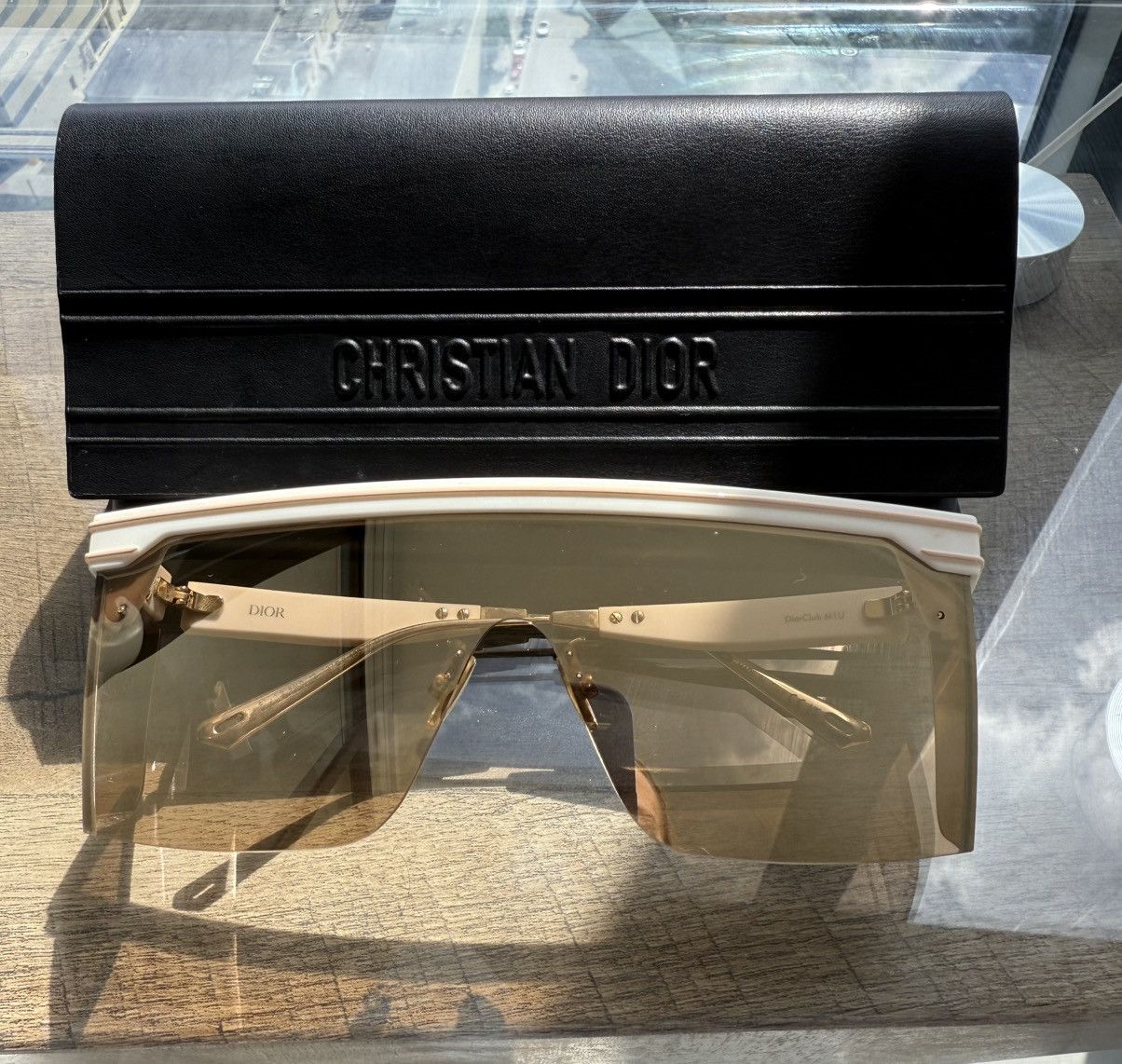 Dior Christian Dior DiorClub M1U Sunglasses – Gold Size ONE SIZE - 1 Thumbnail