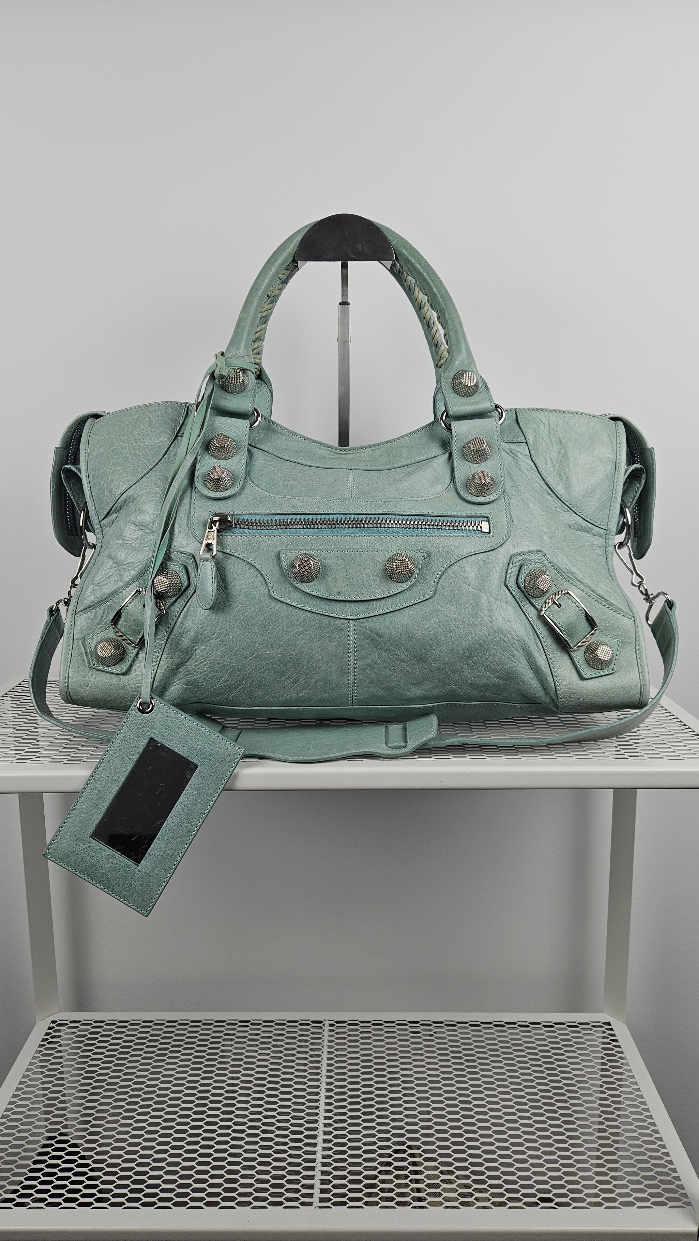 Balenciaga Balenciaga giant city bag in mint green | Grailed