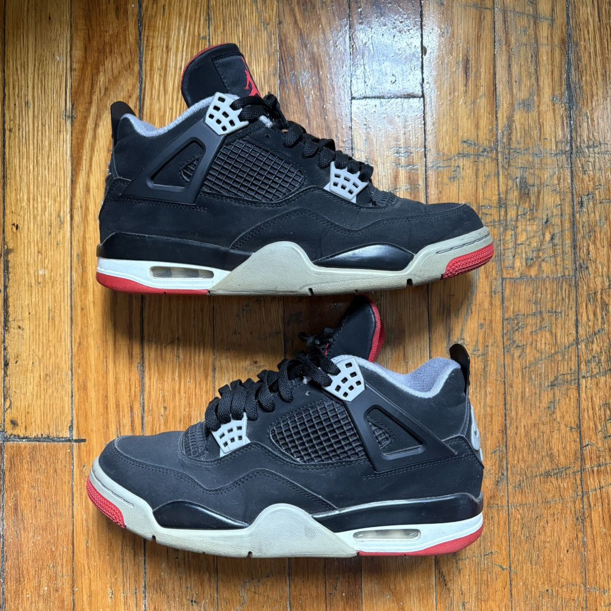 Jordan Brand Air Jordan 4 Retro OG Bred 2019 SIZE 8.5 Black (NO BOX) Size US 8.5 / EU 41-42 - 1 Thumbnail
