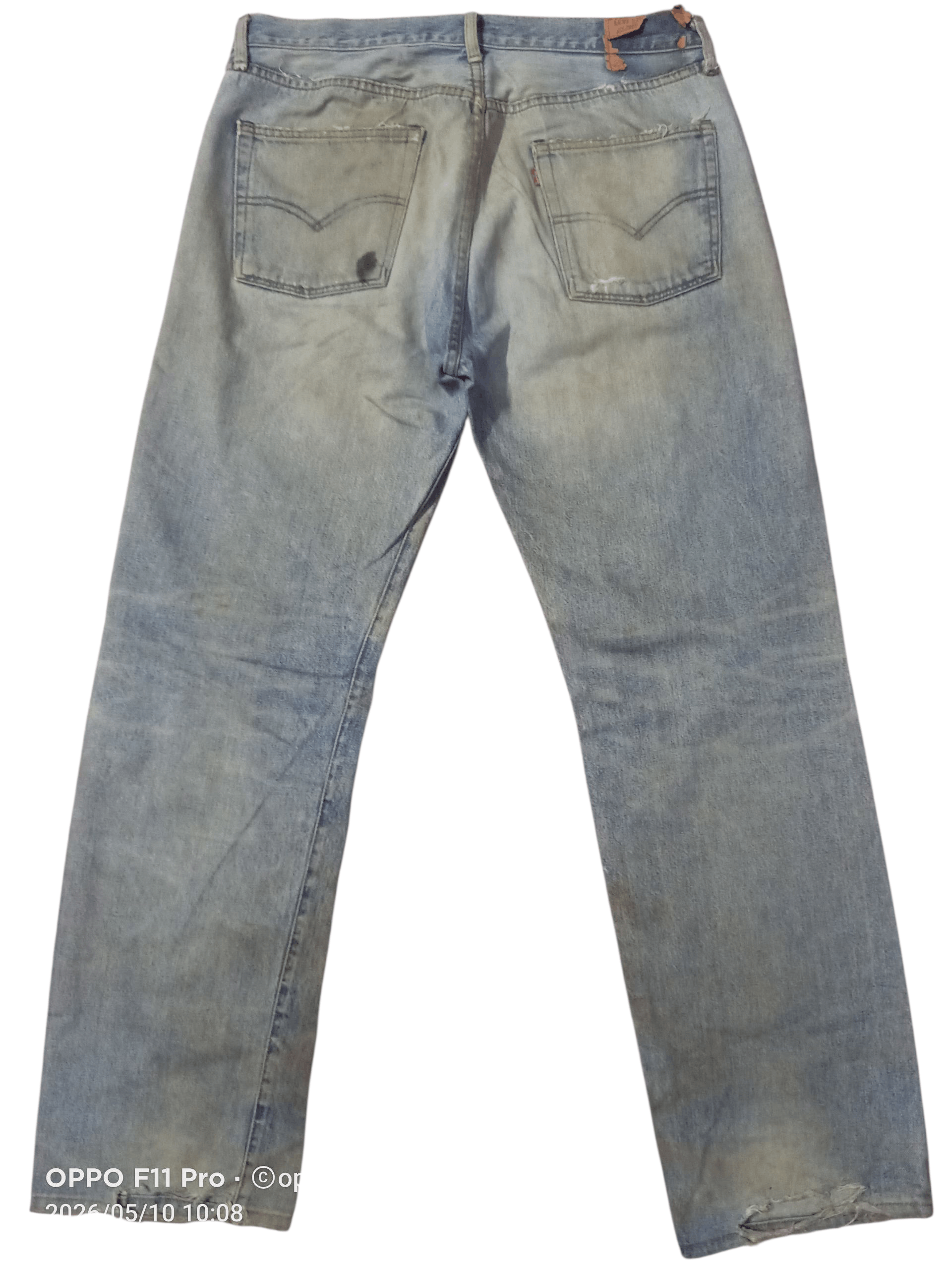Levi's Vintage Clothing 💥Vintage 501 LVC 1983 Distressdenim Red Selvedge Denim Size US 35 - 2 Thumbnail