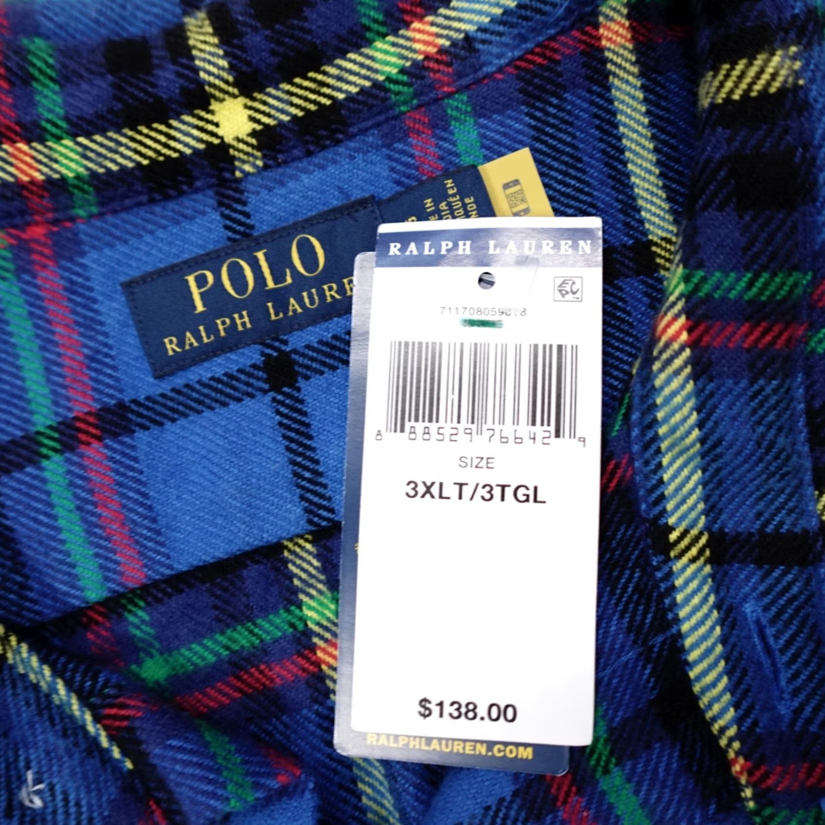 Polo Ralph Lauren Polo Ralph Lauren Workshirt Plaid Flannel Classic-Fit Colorful 3XLT Men’s Shirt Button-Up Long Sleeve Collared Pocketed Size US XXL / EU 58 / 5 - 4 Thumbnail