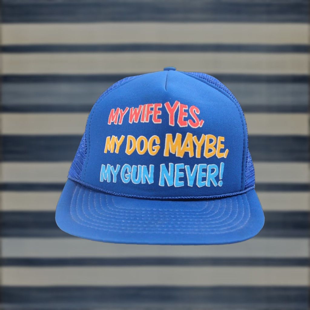 Vintage VINTAGE Long script 2A trucker hat Blue OS Adult Mens 80s Vintage style 9/10 blue trucker hat Size ONE SIZE - 1 Thumbnail