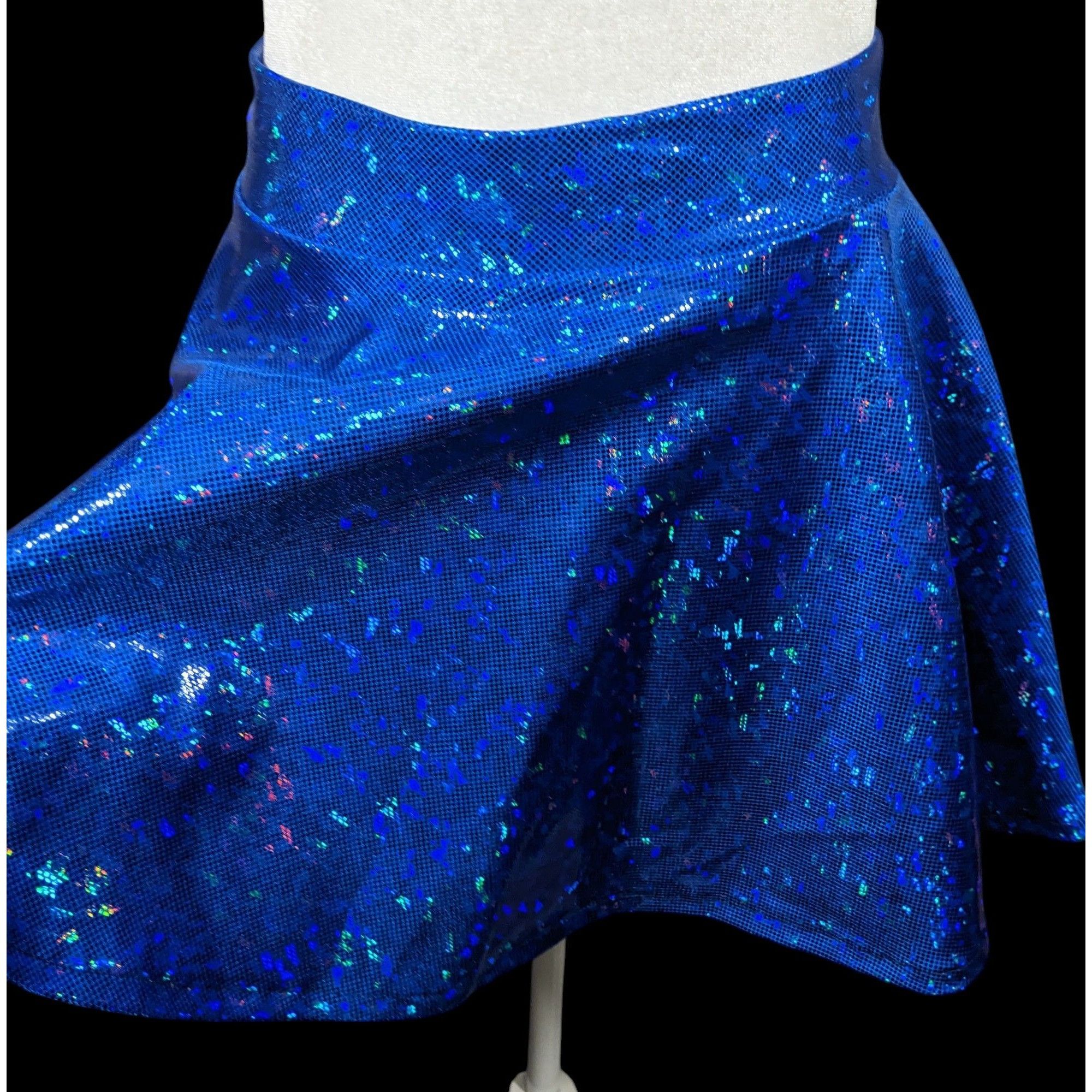 Other Piedmont Boutique San Francisco Holographic Blue Skater Skir Size 27" / US 4 / IT 40 - 3 Thumbnail