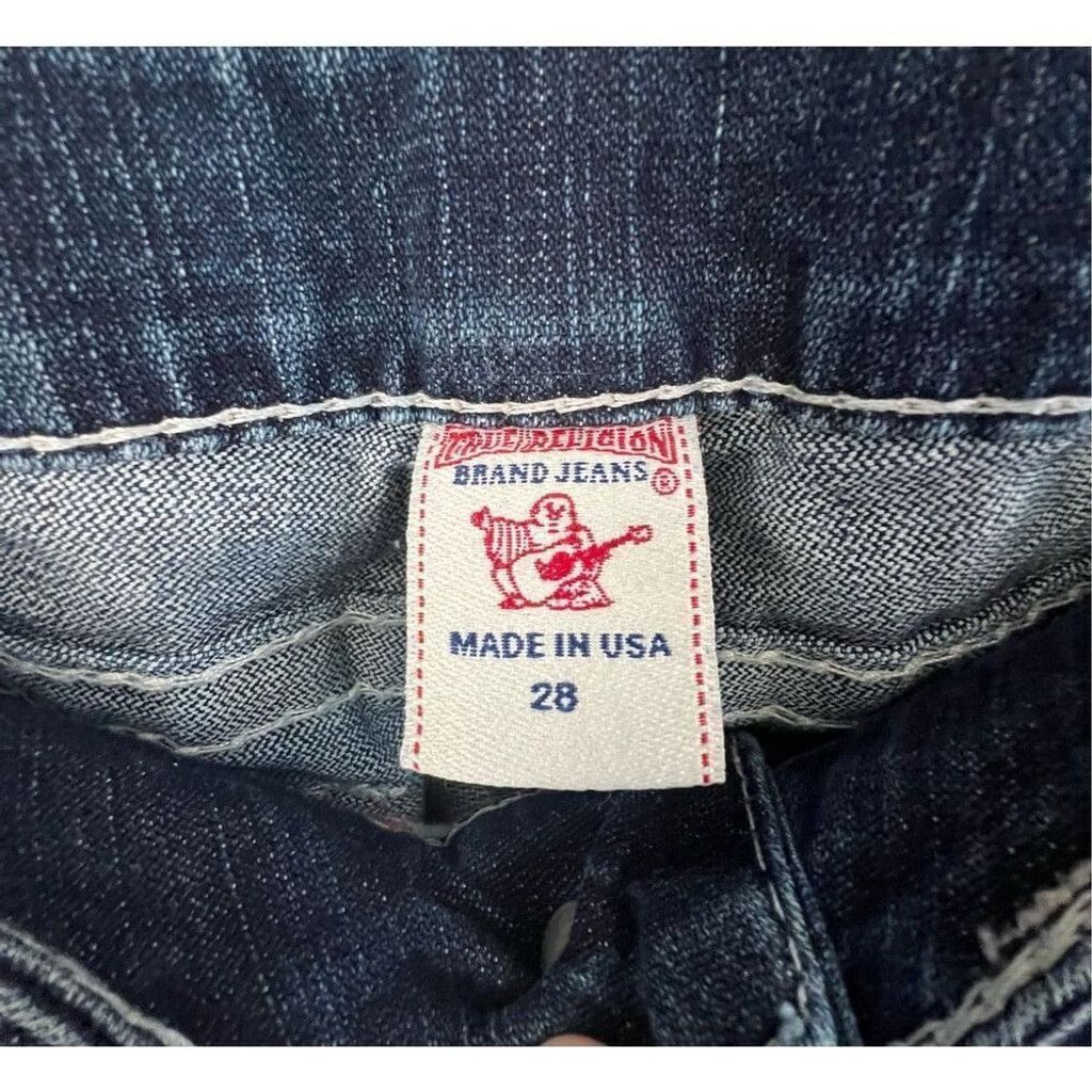 True Religion True Religion Low Rise Dark Wash Flared Denim Jeans Size 28" / US 6 / IT 42 - 3 Thumbnail