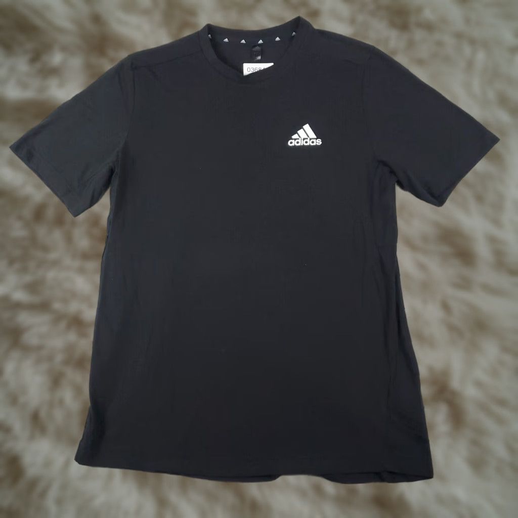 Adidas Adidas T-Shirt Mens Medium Black Logo Short Sleeve Crew Neck Cotton Blend Logo Graphic Casual Adult Shirt Mens M Black Adidas Size US M / EU 48-50 / 2 - 1 Thumbnail
