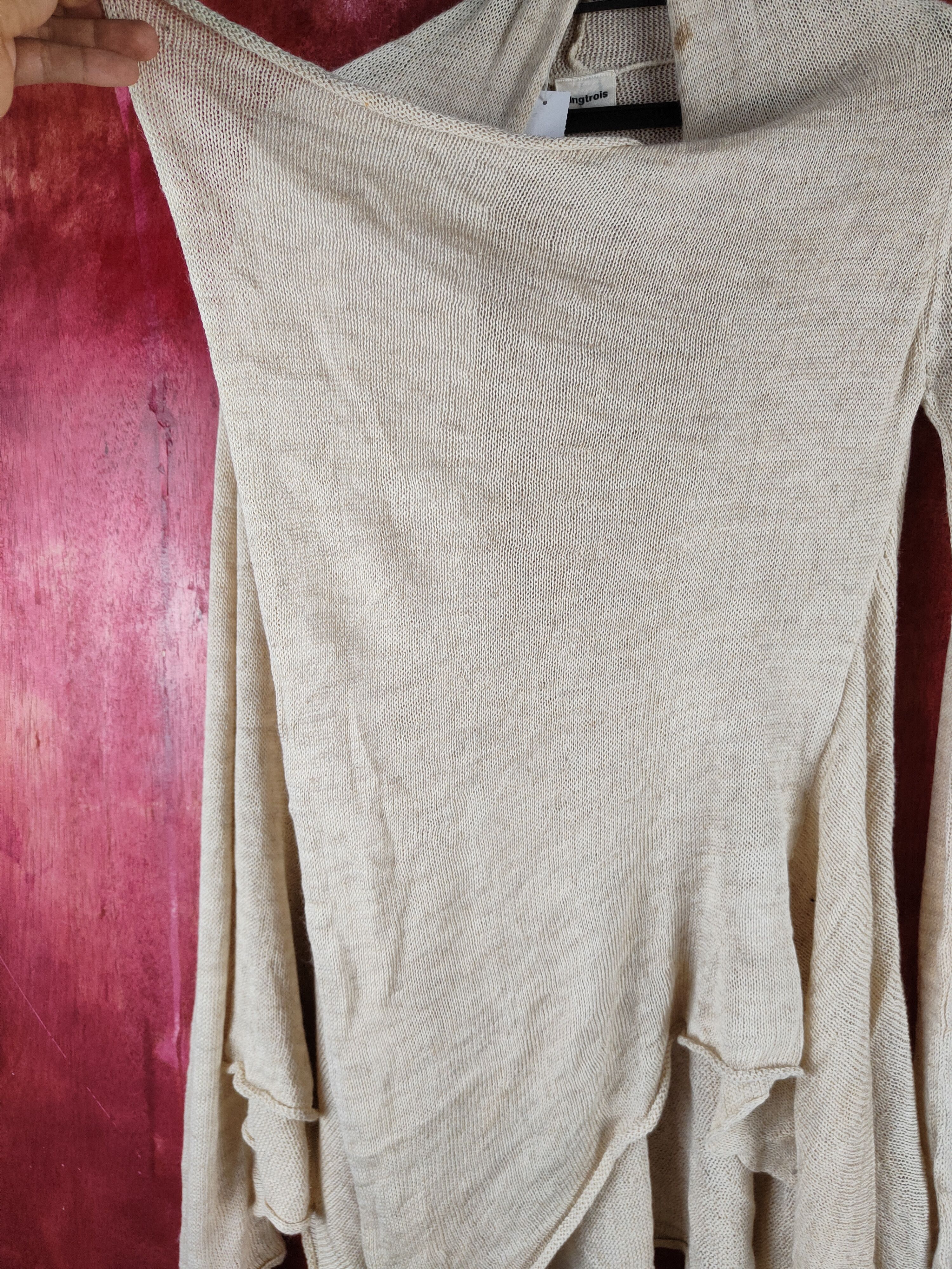 Japanese Brand × Vintage Vingtrois Beige Knitwear Cardigan vintage #S2374 Size S / US 4 / IT 40 - 3 Thumbnail