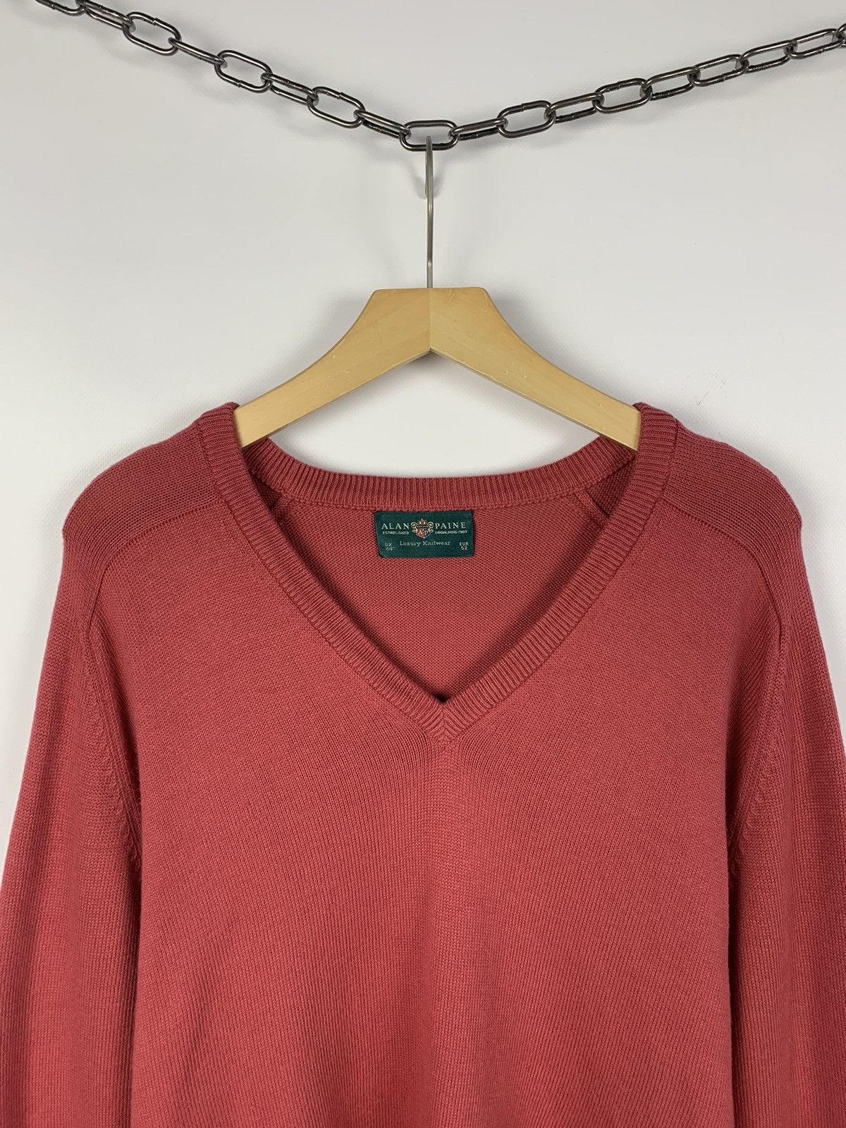 Alan Paine Alan Paine Luxury Knitwear Sweater V-Neck Size UK 44 / EU 52 Size US L / EU 52-54 / 3 - 2 Thumbnail