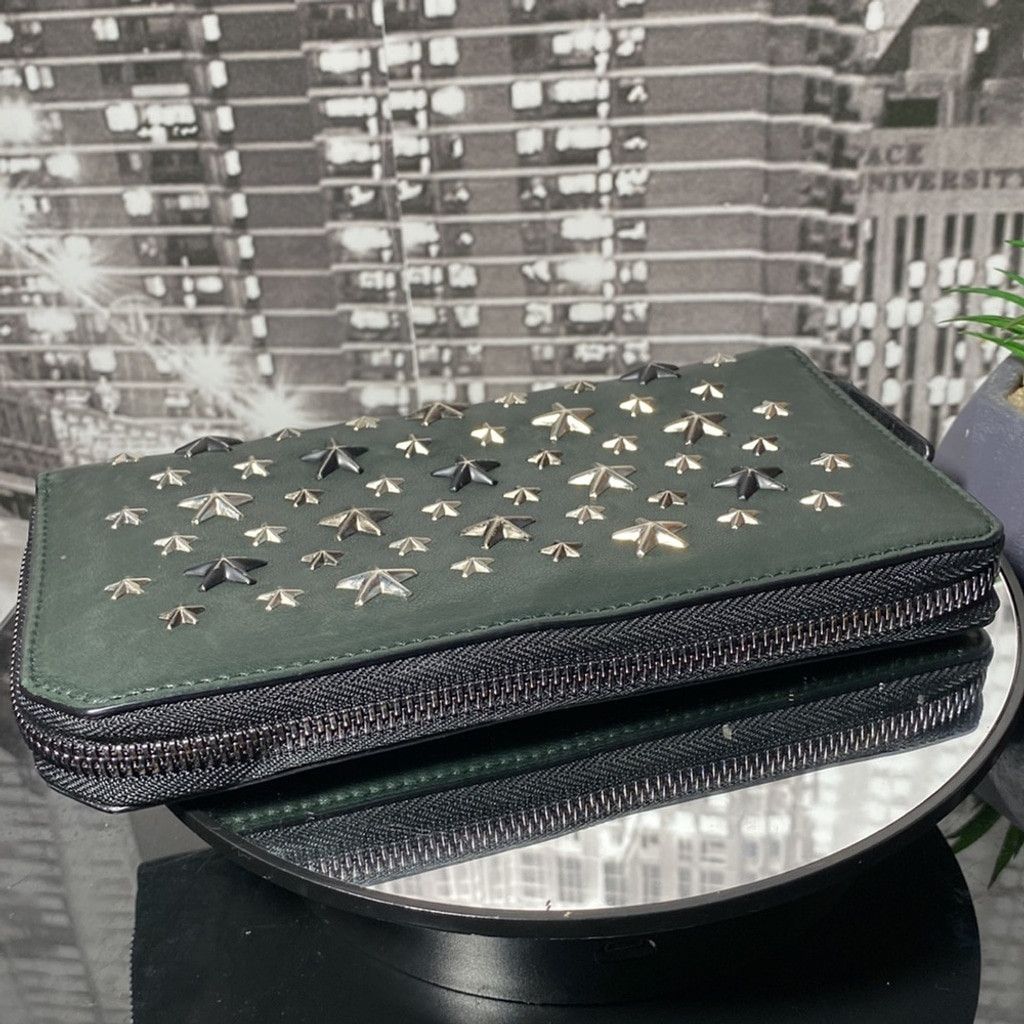 Jimmy Choo Authentic JIMMY CHOO 💚Leather Star Wallet Size ONE SIZE - 13 Thumbnail