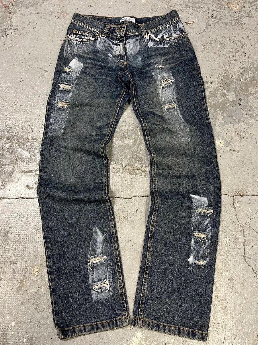 パンツ 00s dolce & gabbana grunge destroy denim Archival Clothing × Dolce & Gabbana × Vintage 2000s Dolce