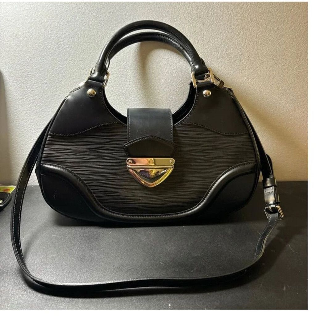 Louis Vuitton Sac Montaigne 2 Way Shoulde Bag Noir Black