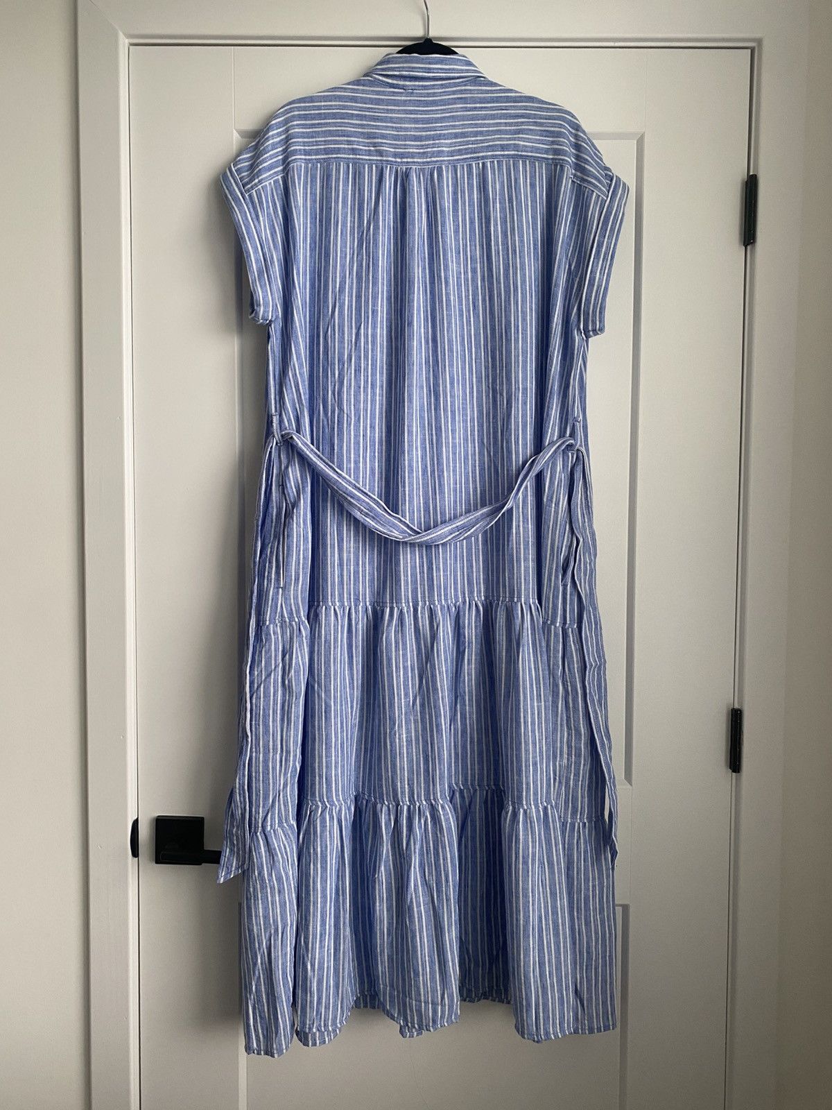 Other NWT 168$ Max Studio Cap Sleeve Tiered Maxi Shirtdress Size L / US 10 / IT 46 - 11 Thumbnail
