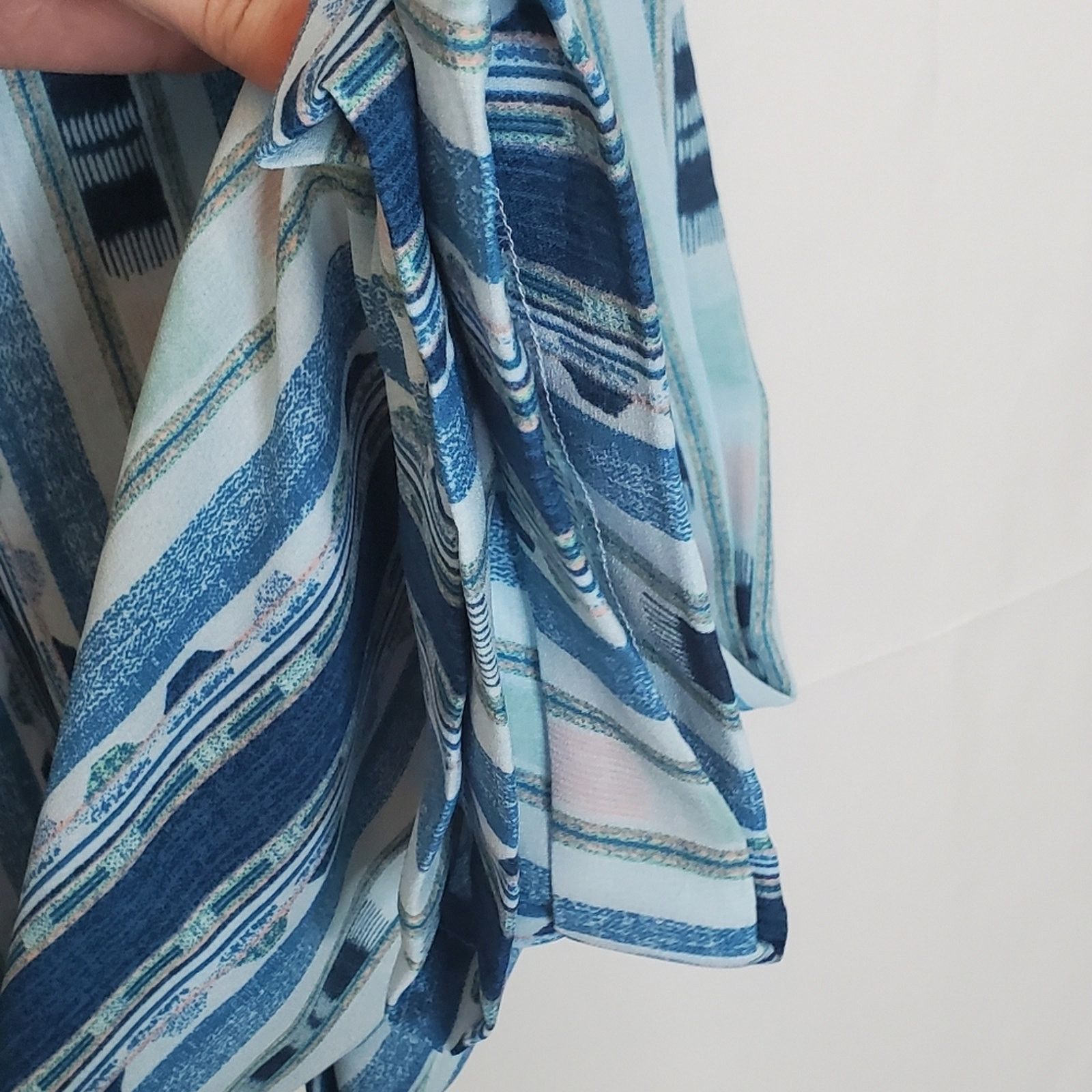 Bcbgmaxazria VINTAGE BCBGMAXAZRIA Y2K Cedric Blue Abstract Print Pants Size 28" / US 6 / IT 42 - 8 Thumbnail
